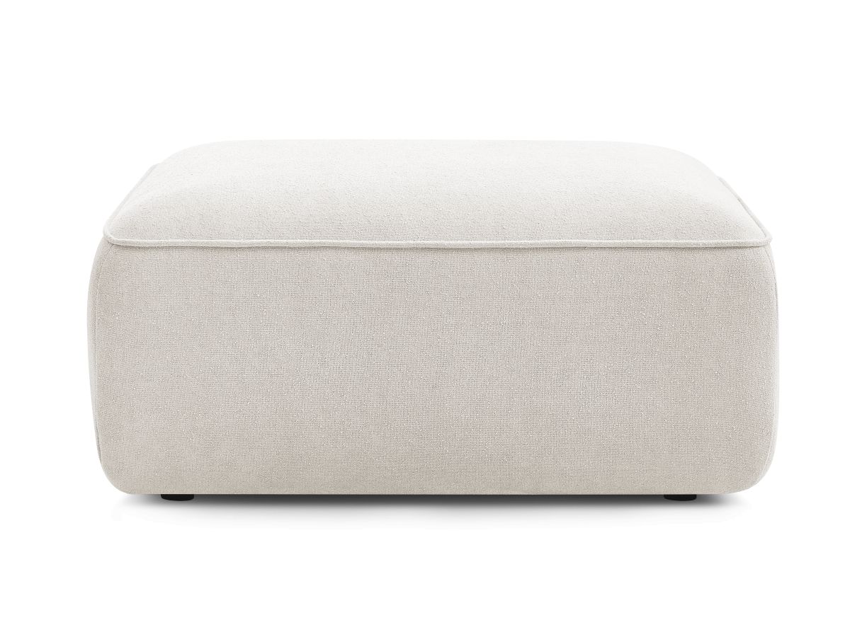 Bobochic Zephyr Pouf Strukturstoff Weiß