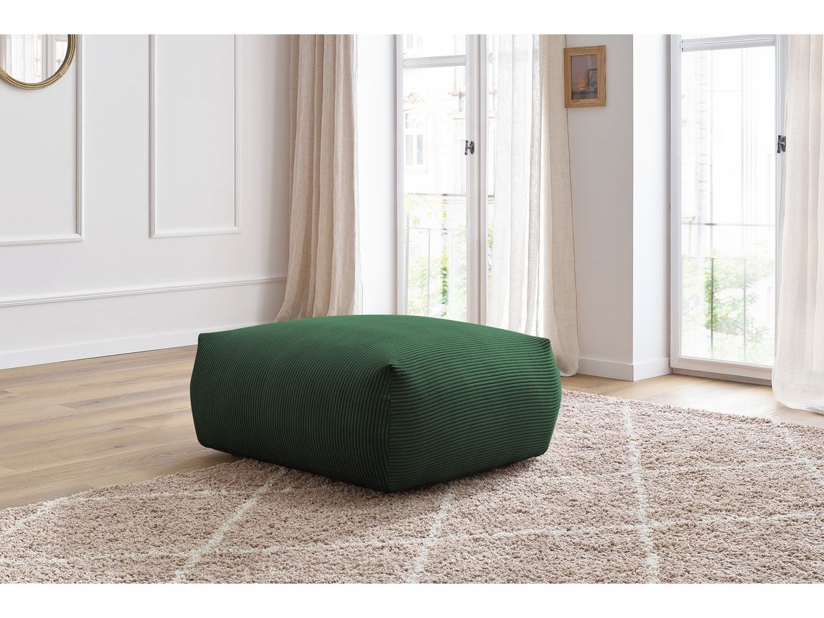 Bobochic Voltaire Pouf Cordsamt Grün
