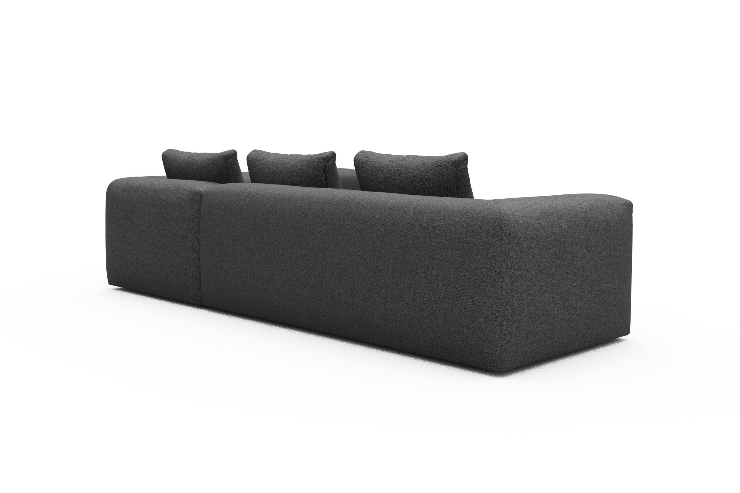 Ecksofa Fred 2x 2,5-Sitzer rechts offen Sama-Antracite