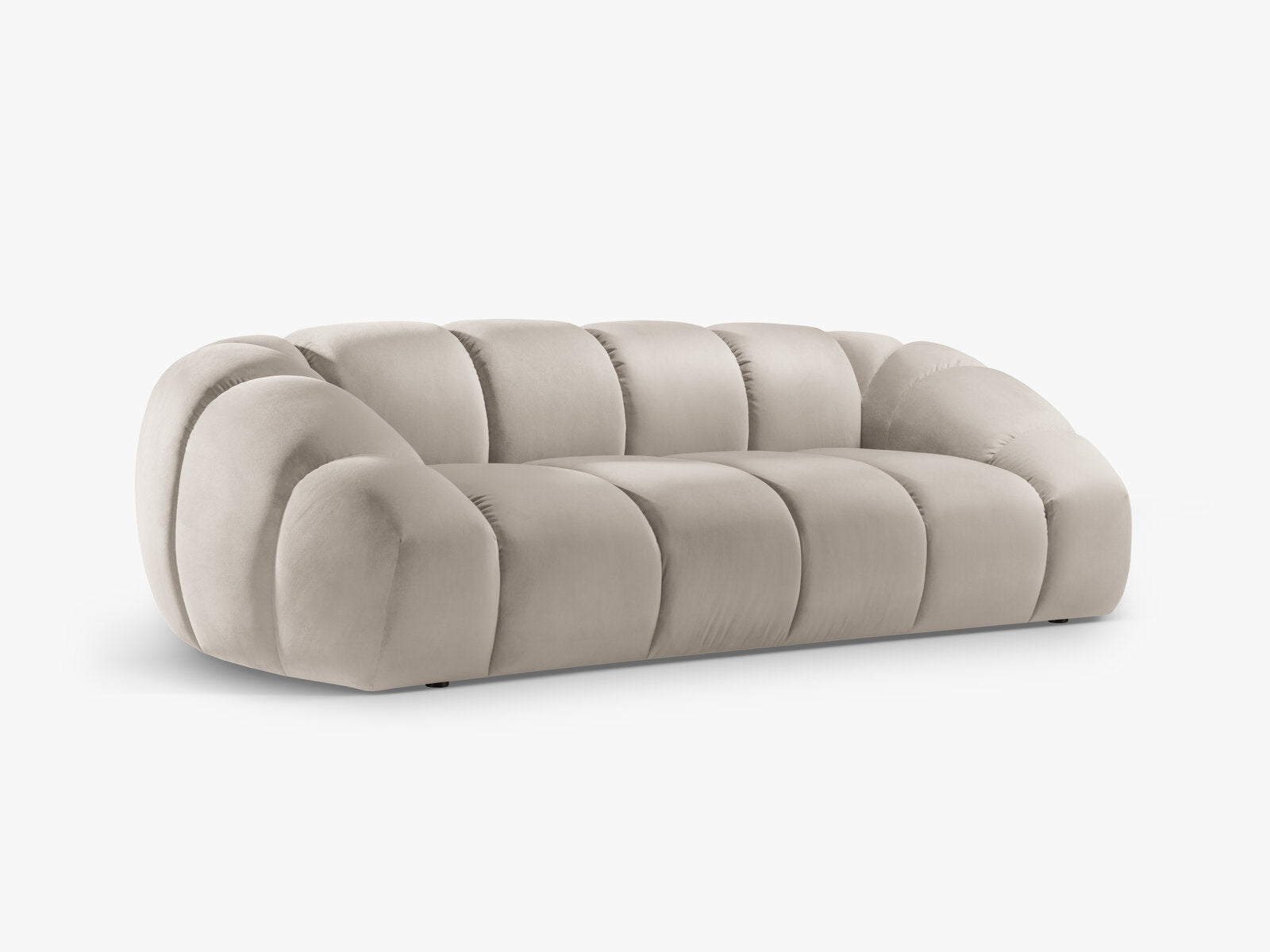 Micadoni Sofa Diana 3-Sitzer Samt Beige