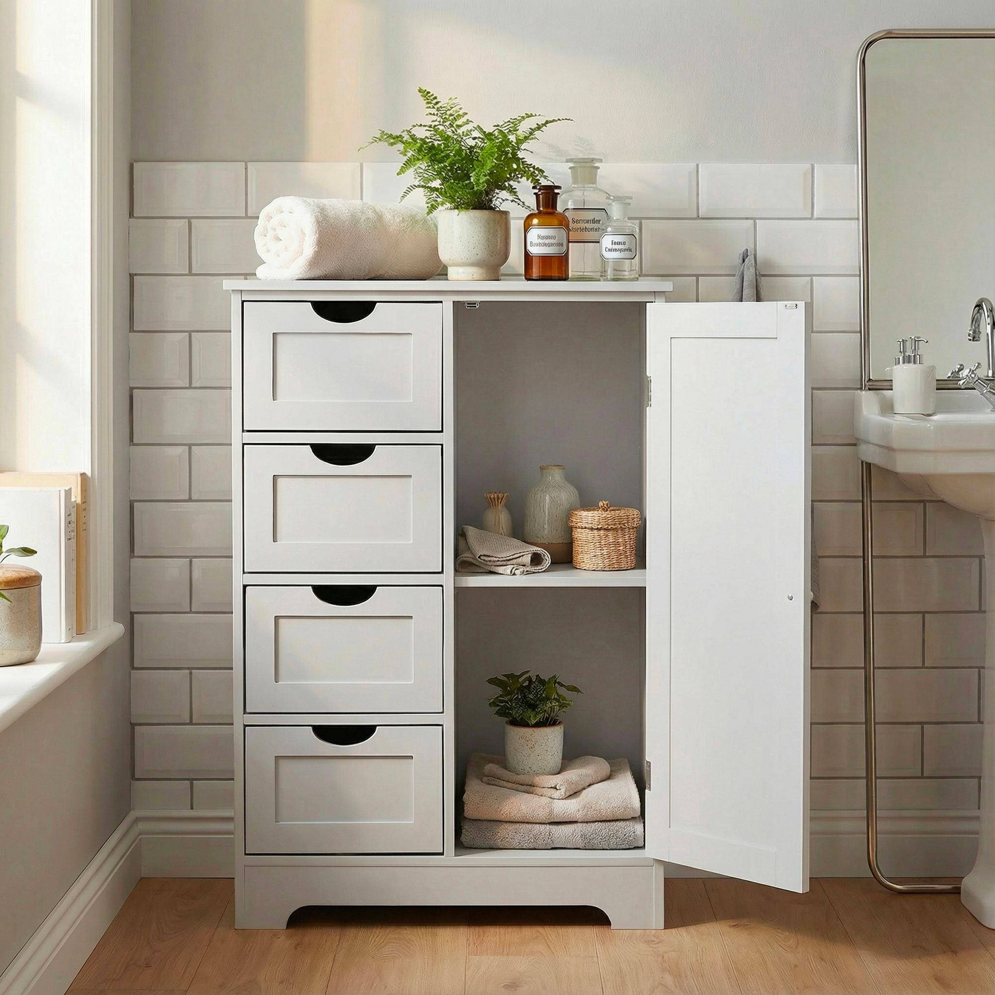 Unterschrank Tranby Weiß 55 × 30 × 80 cm