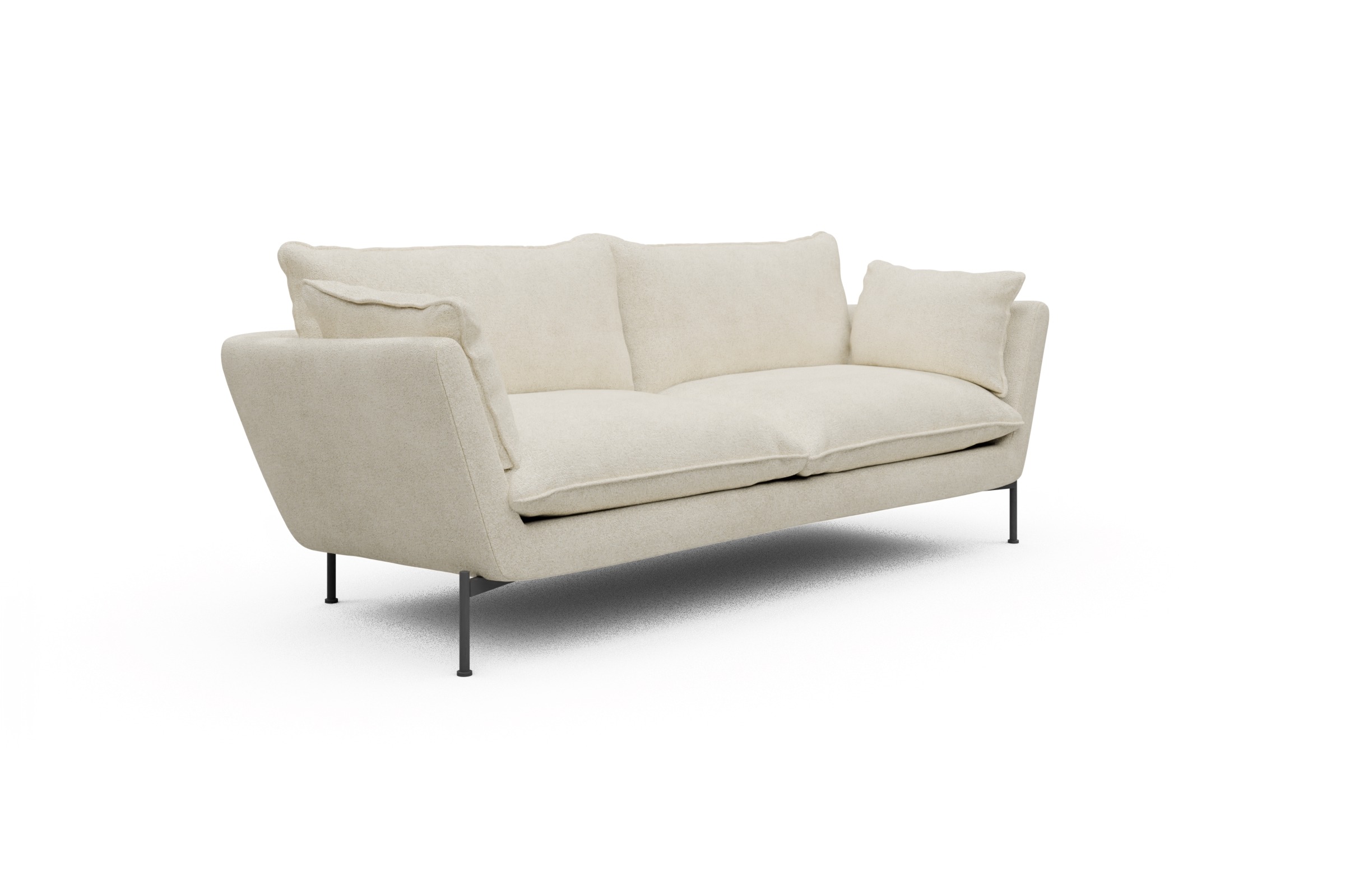 Sofa Anton PREMIUM 3-Sitzer Boucle-Off-White