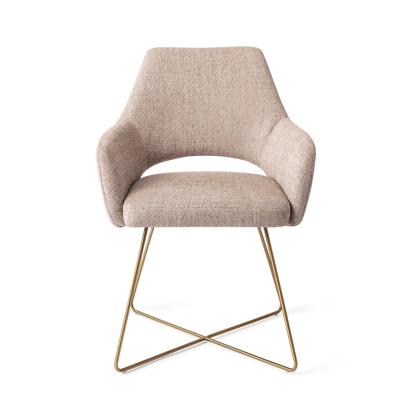 Jesper Home Esszimmerstuhl Yanai Biscuit-Beach Cross Gold moebelfaktor
