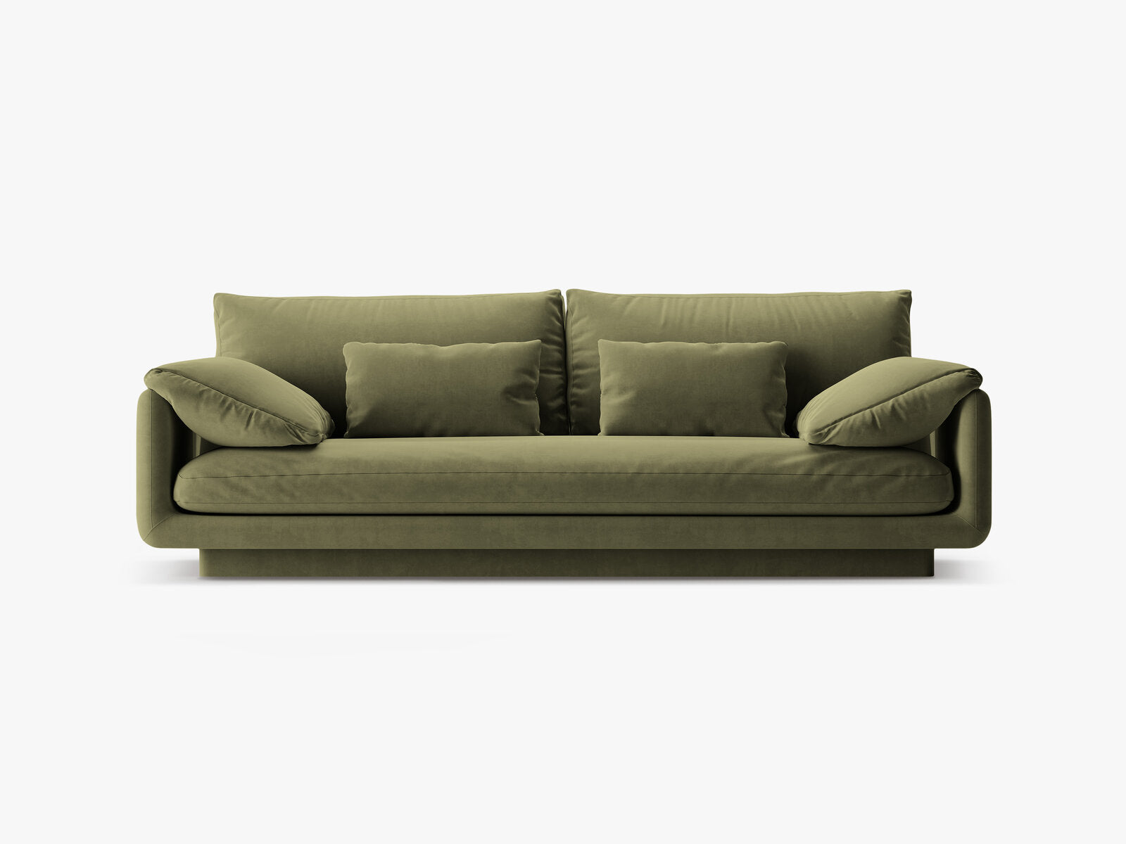 Micadoni Sofa Torino 3-Sitzer Samt Hellgrün
