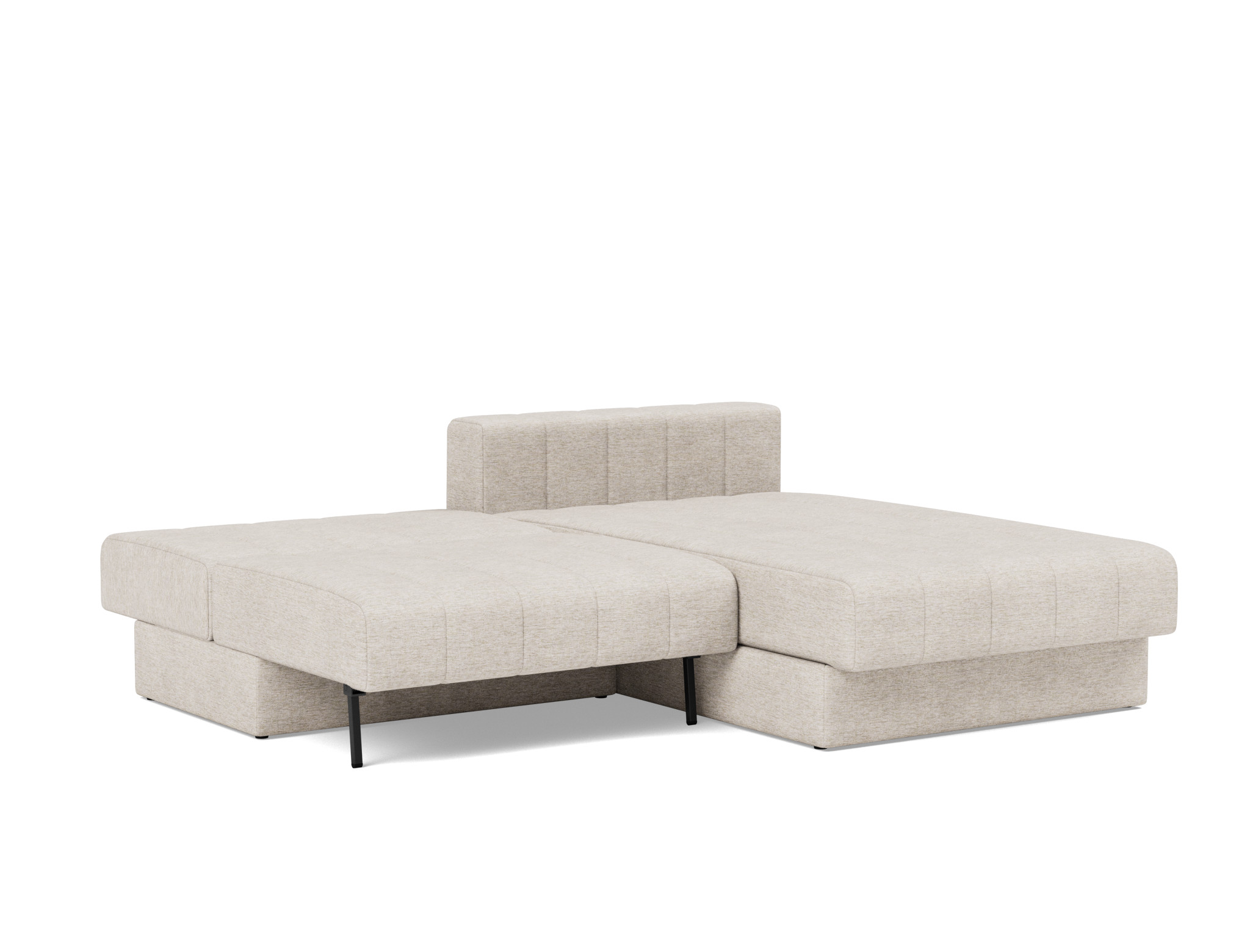 Schlafsofa Akello mit Chaiselongue Chenille Yuveno 470-Natural