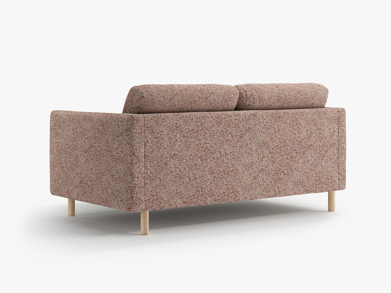 Micadoni Sofa Eden 2-Sitzer Strukturierter Stoff Rosa Melange