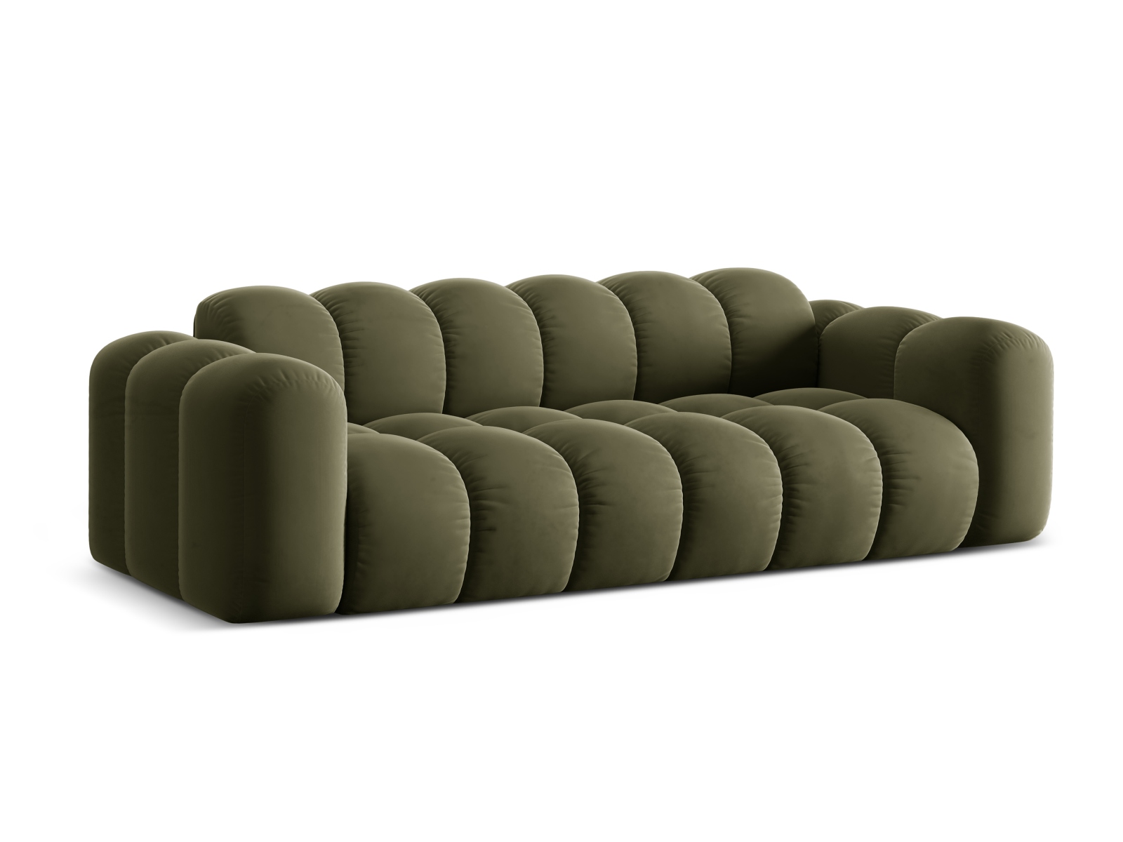 Cosmopolitan Design Sofa Treno 4-Sitzer Samt Bluvel Grün