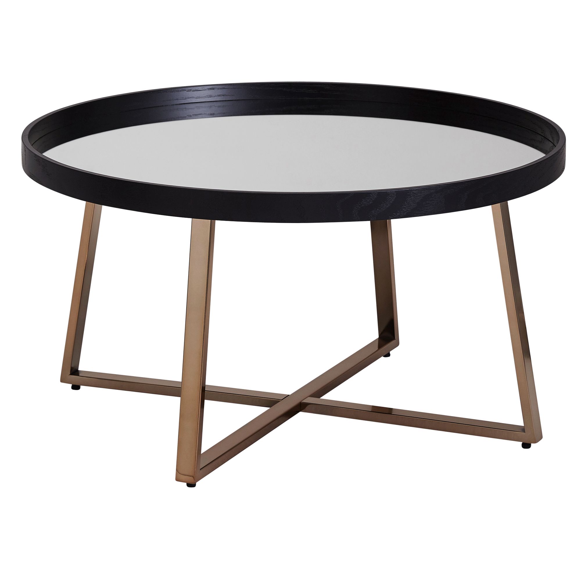 Couchtisch Ryomgaard Glas Schwarz Ø 78 cm