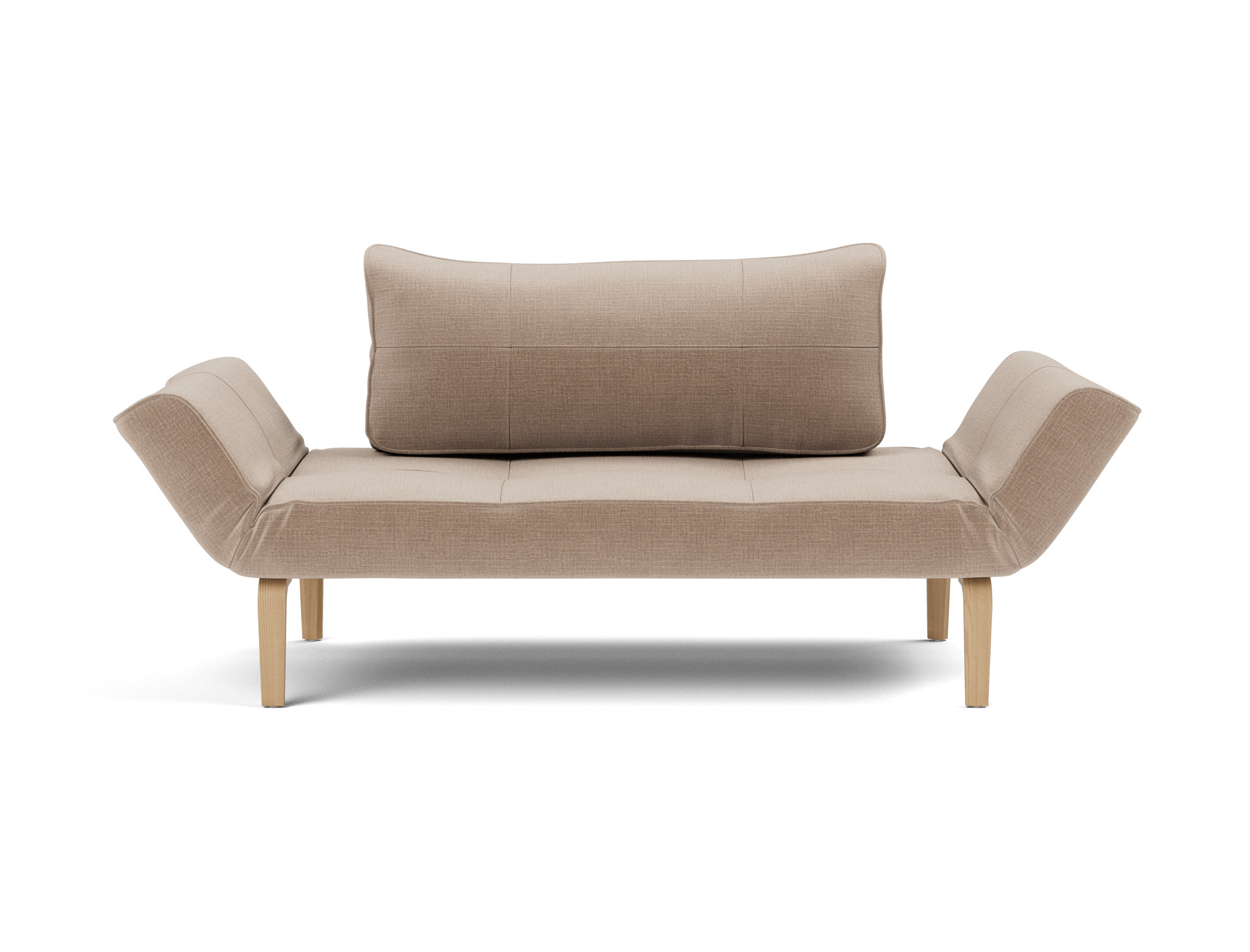 Tagesbett Zeal Chenille Esina 417-Mocha Beine Bow Eiche