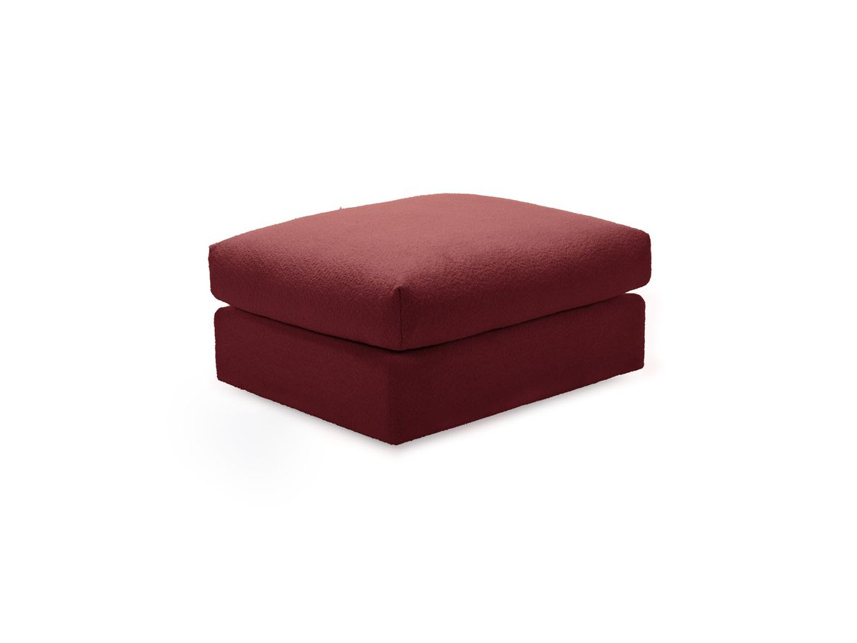 Bobochic Paris Pouf, sehr weich Bouclé-Stoff Rot