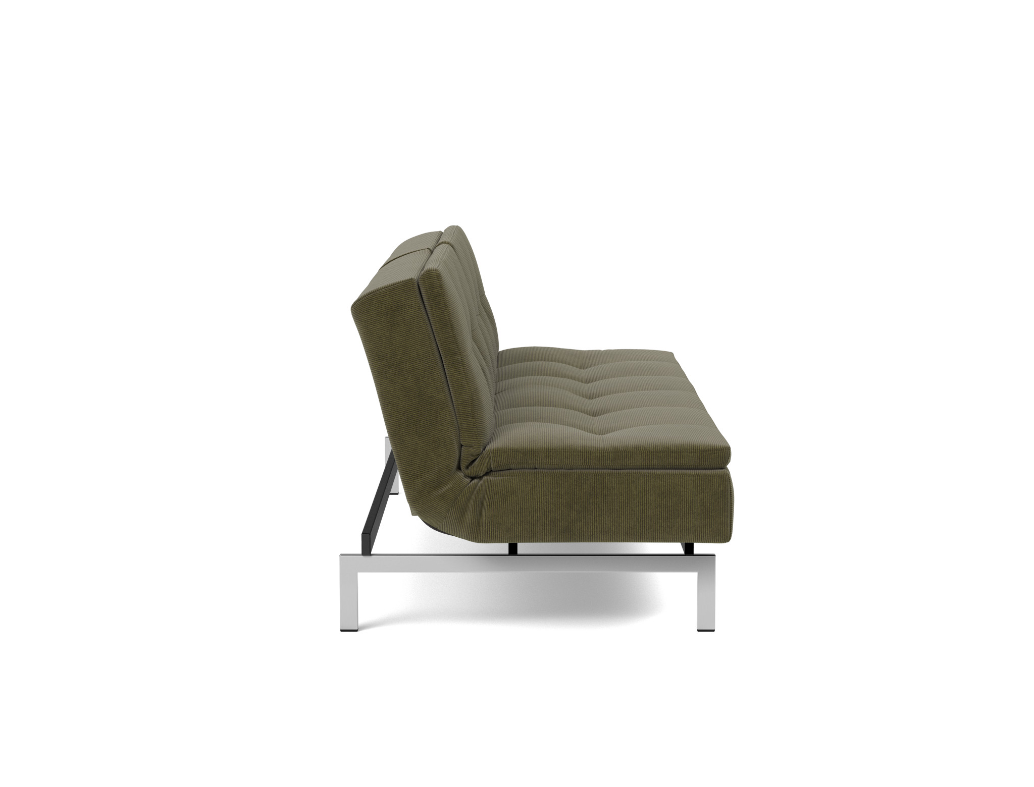 Schlafsofa Dublexo Kord Cordufine 316-Pine-Green Beine Chrom