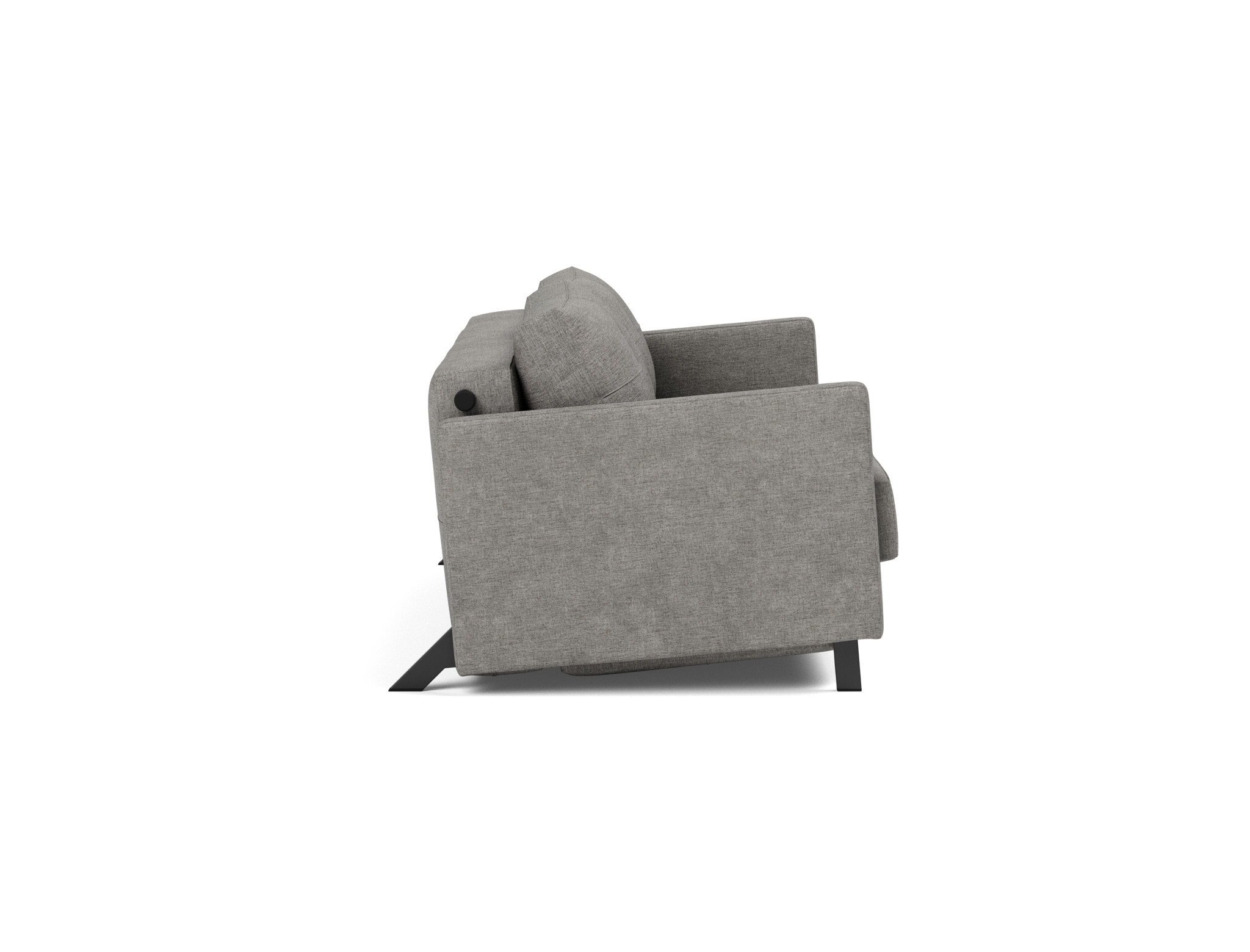 Schlafsofa Cubed mit Armlehnen 160 Flachgewebe Avella 282-Warm-Grey