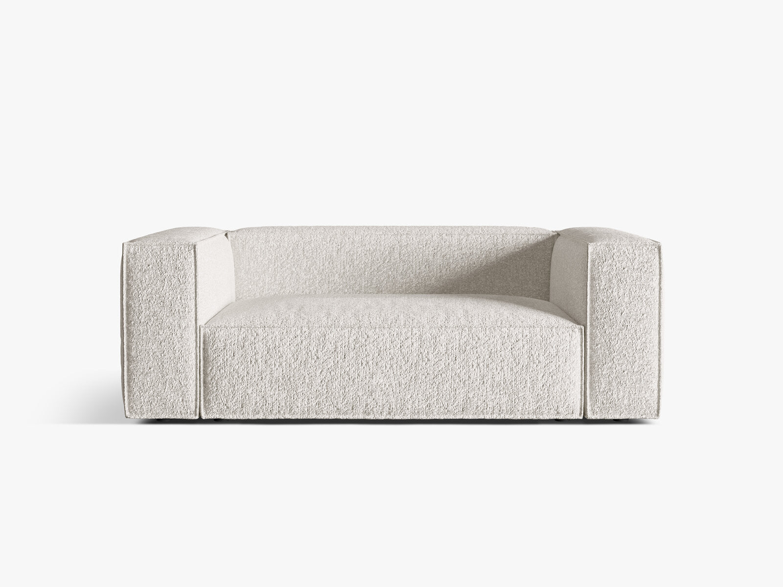 Micadoni Sofa Nuria 2-Sitzer Boucle Grau Beige Melange