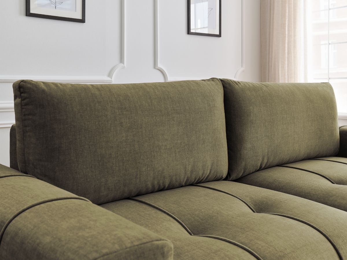 Bobochic Arsene Schlafsofa 3-Sitzer mit Bettkasten Samt Grün