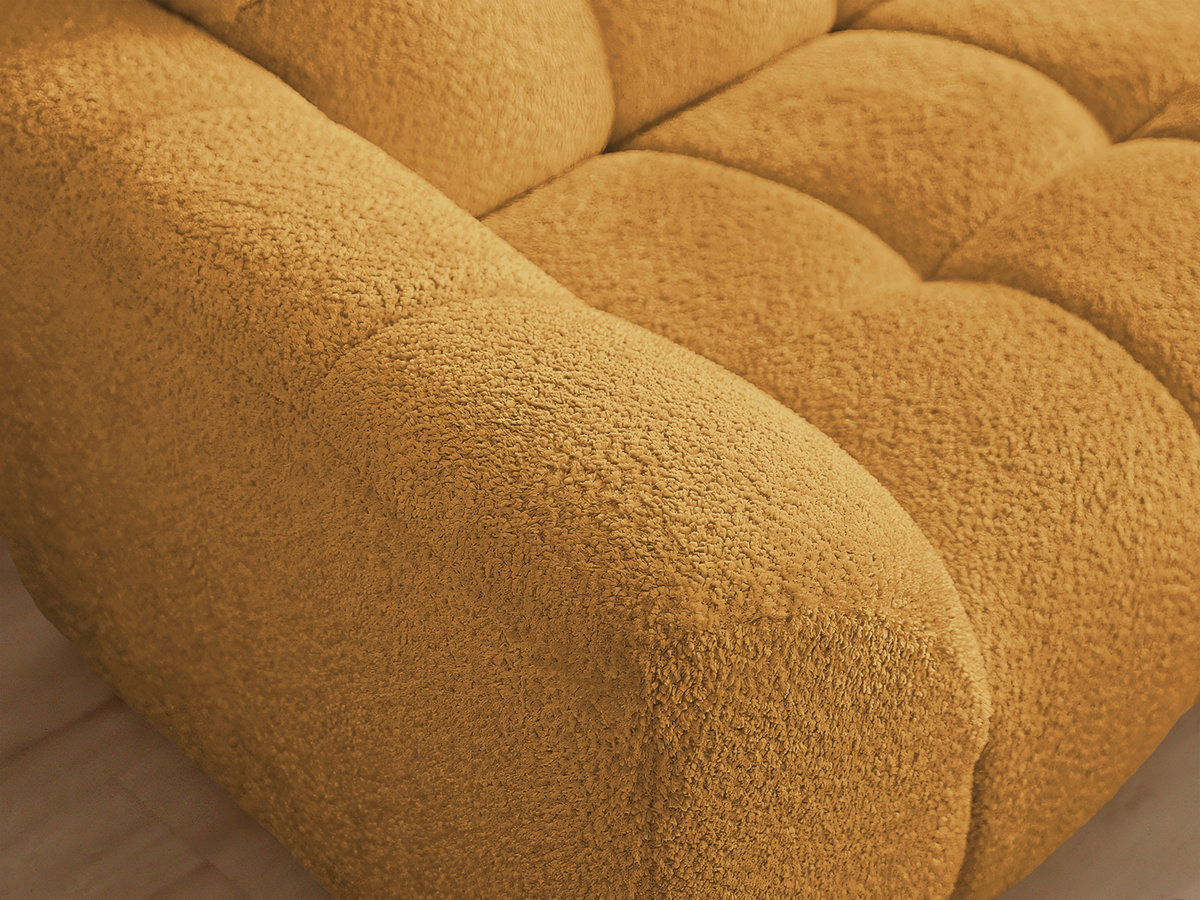 Bobochic Jaya Ecksofa Chenille Gelb Ecke rechts