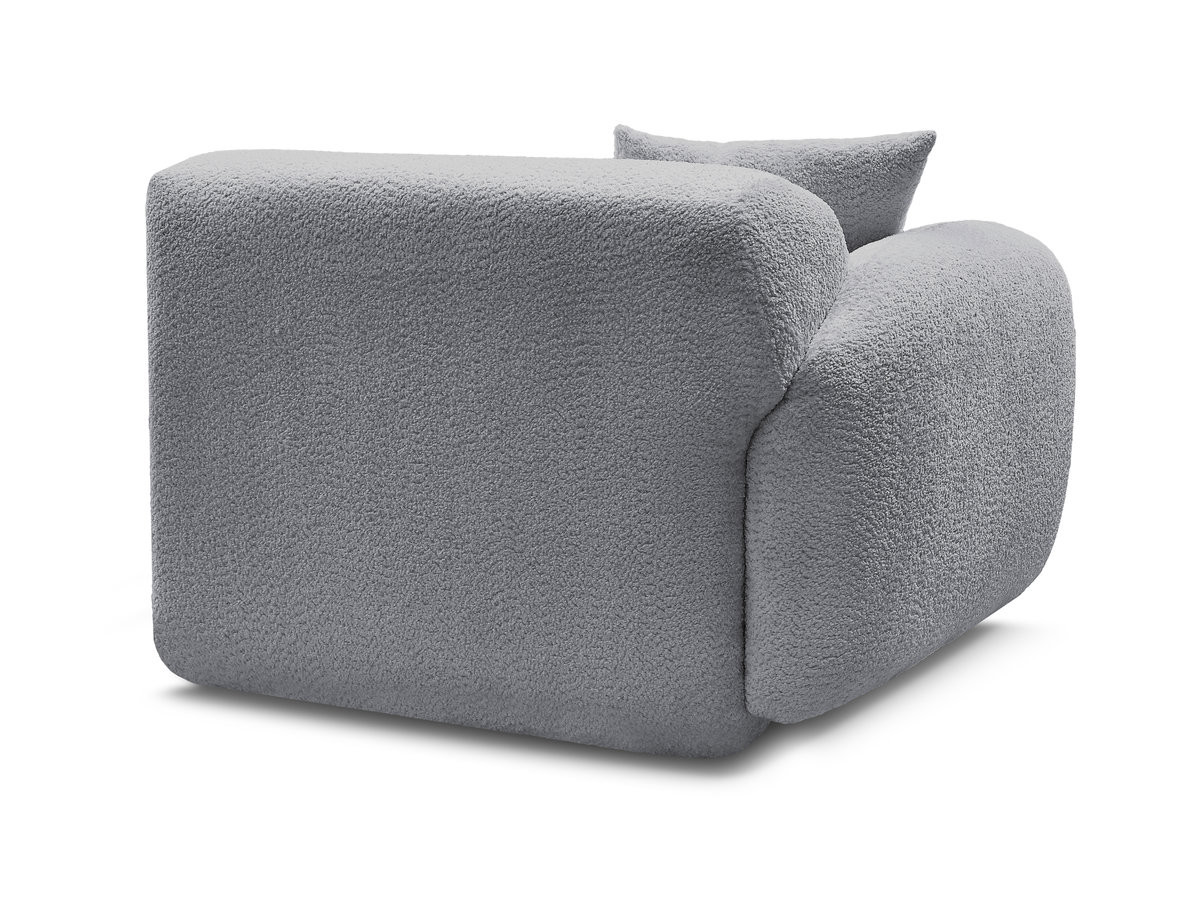 Bobochic Anda Sofamodul 1-Sitzer 104 × 103 cm Chenille Grau Ecke links