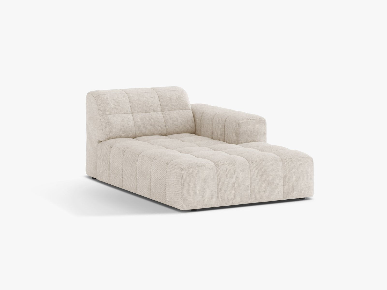 Micadoni Jennifer Chaiselongue Rechts Chenille Eden Helles Beige