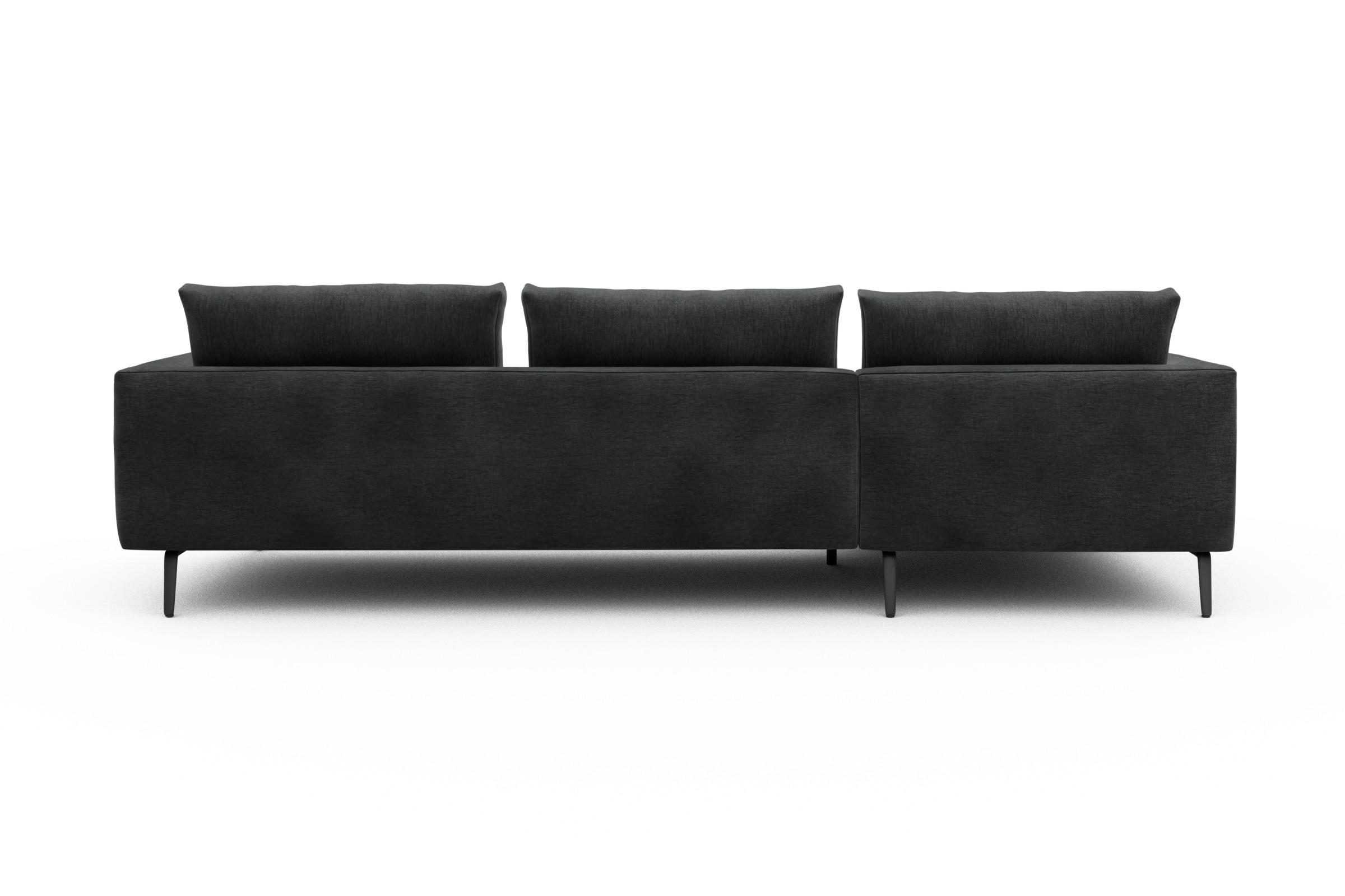 Ecksofa Karl Chaiselongue links mit 2,5-Sitzer Smooth-Deep-Warm-Grey