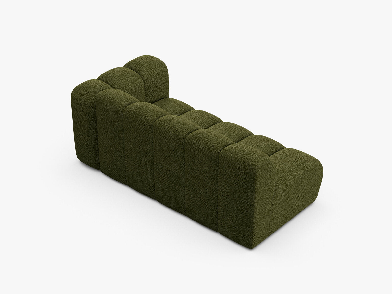 Micadoni Modul Lupine 3-Sitzer Boucle Baloo Dunkel-Olivgrün Rechts