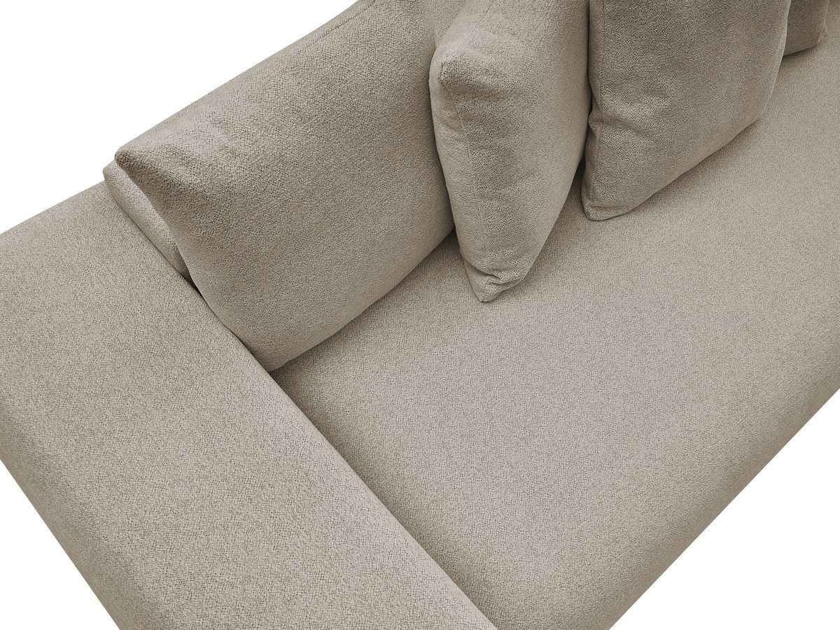 Bobochic Voltaire Sofa 4-Sitzer mit Pouf 280 × 124 cm Melange-Stoff Taupe