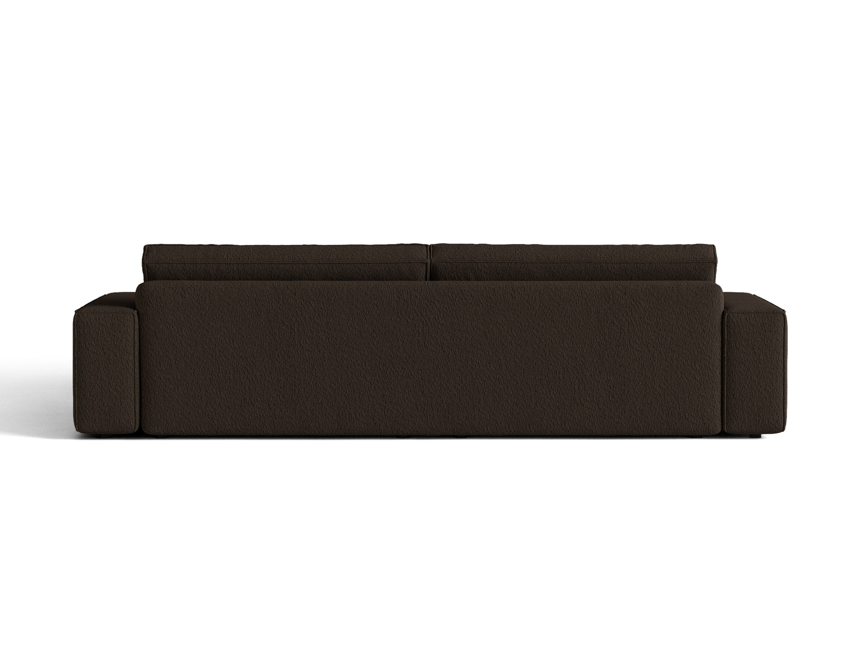 Micadoni Schlafsofa Jodie 3-Sitzer Boucle Baloo Braun