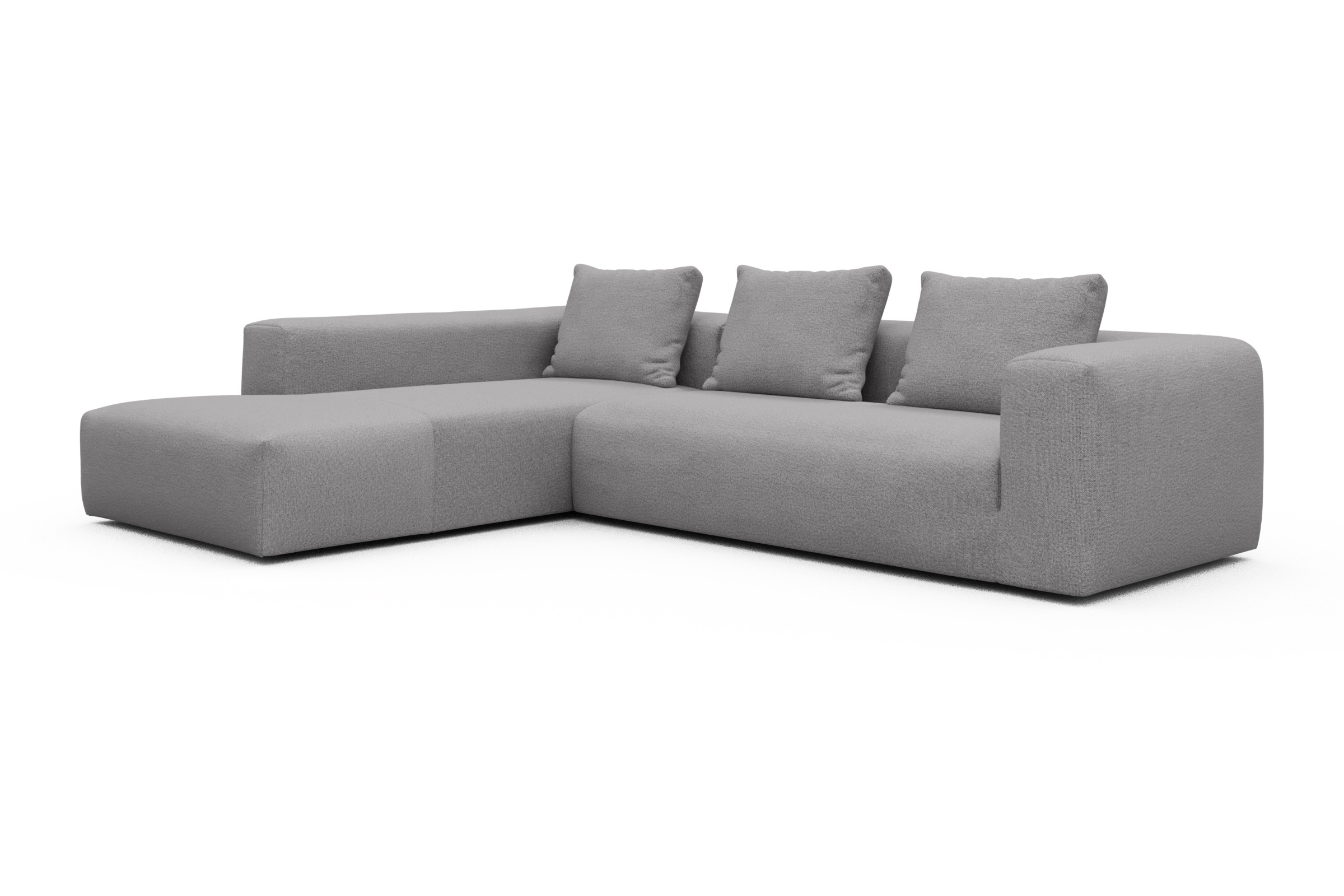 Ecksofa Fred Relax-Ecke links mit 2,5-Sitzer Sama-Grey
