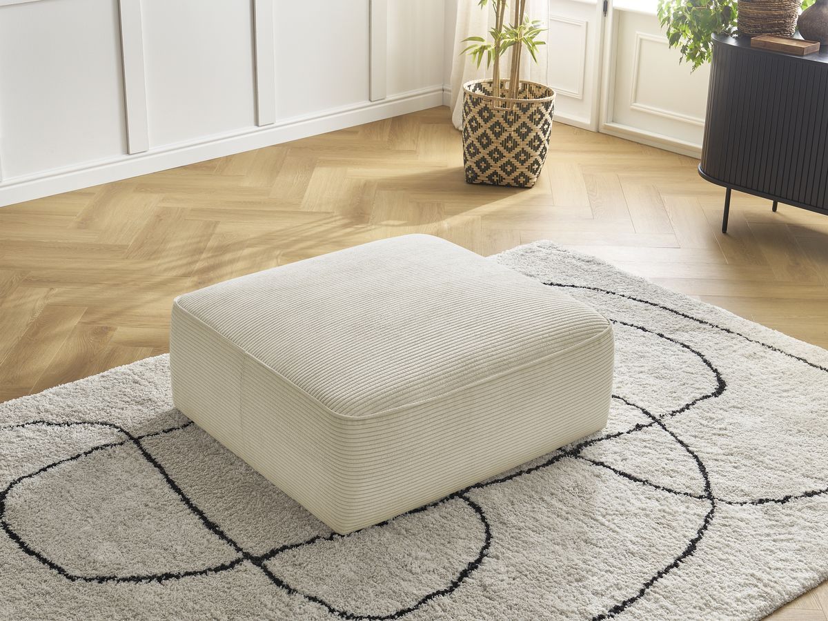 Bobochic Leopold Pouf Cordsamt Beige