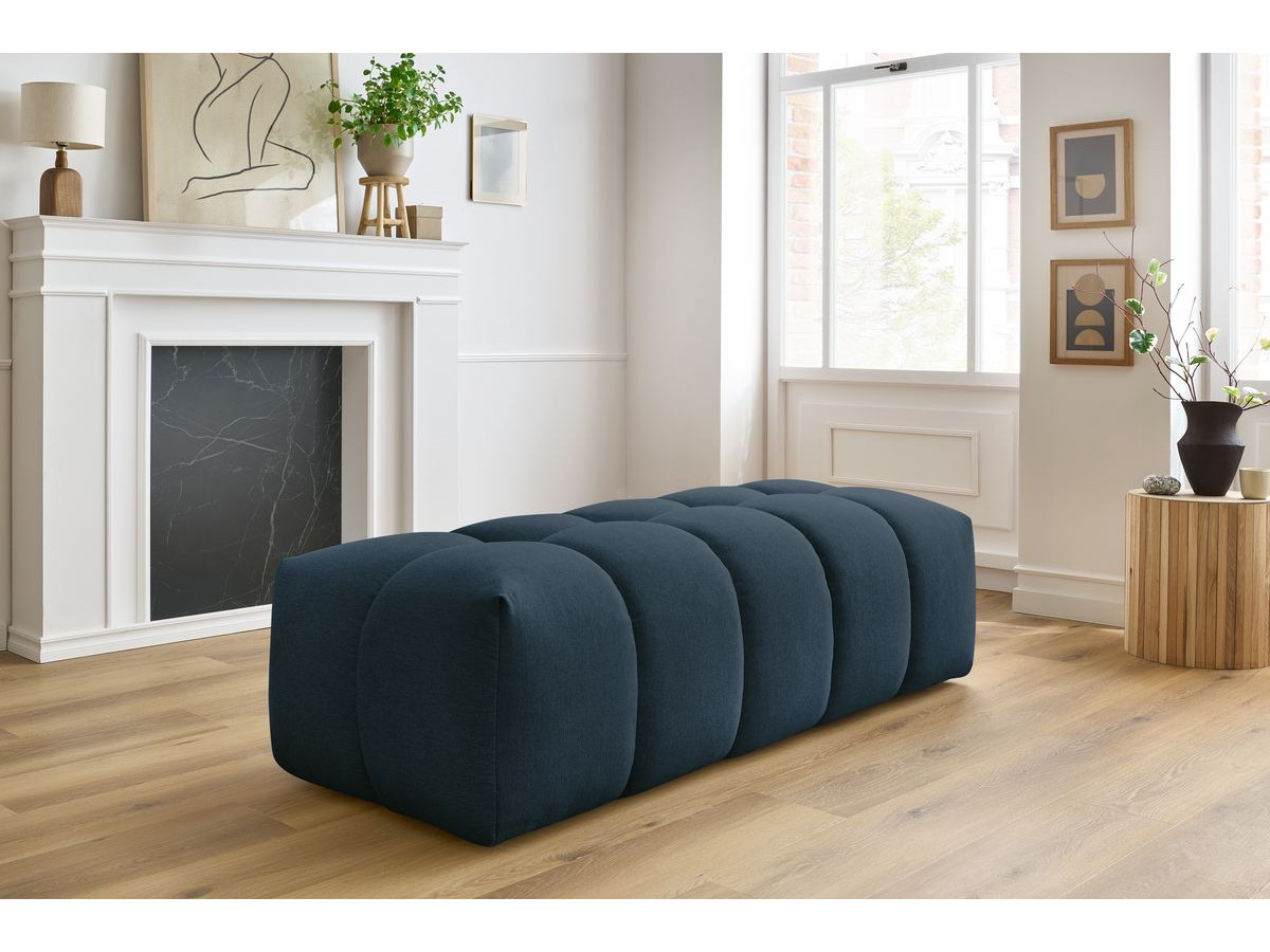 Bobochic Mont-blanc Pouf Melange-Stoff Dunkelblau