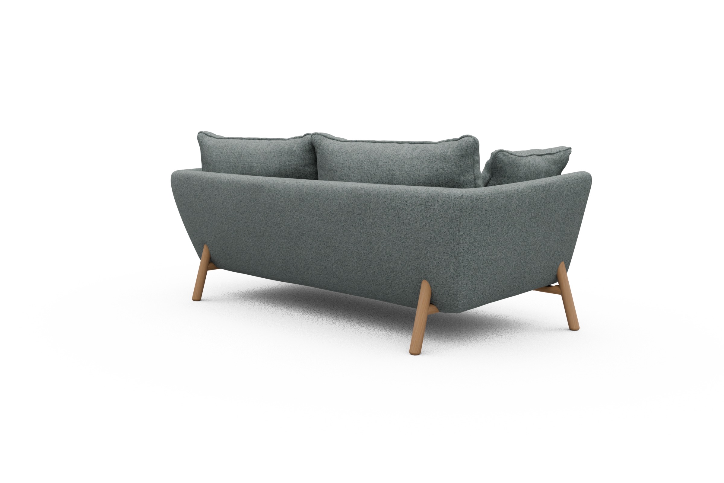 Sofa Emil PREMIUM 2-Sitzer Beinfarbe Eiche Natur Casone-Light-Mixed-Green