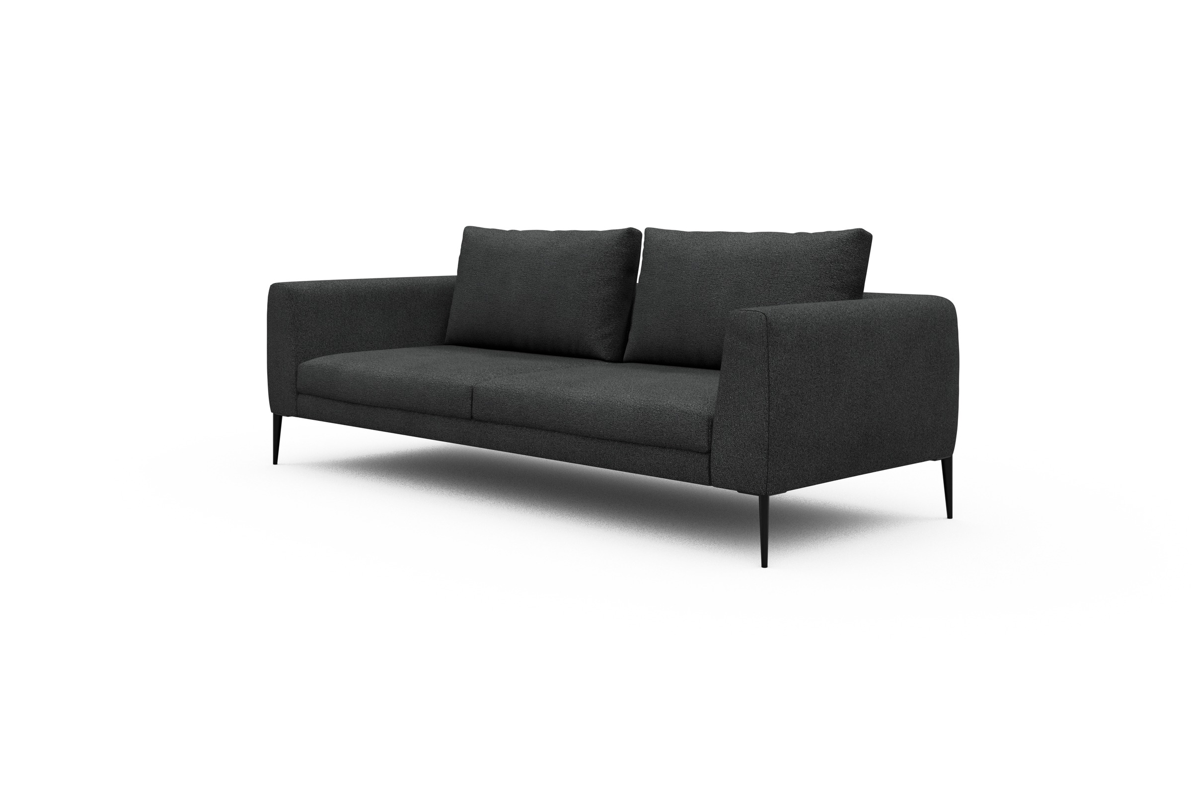 Sofa Paul 3-Sitzer Boucle-Charcoal