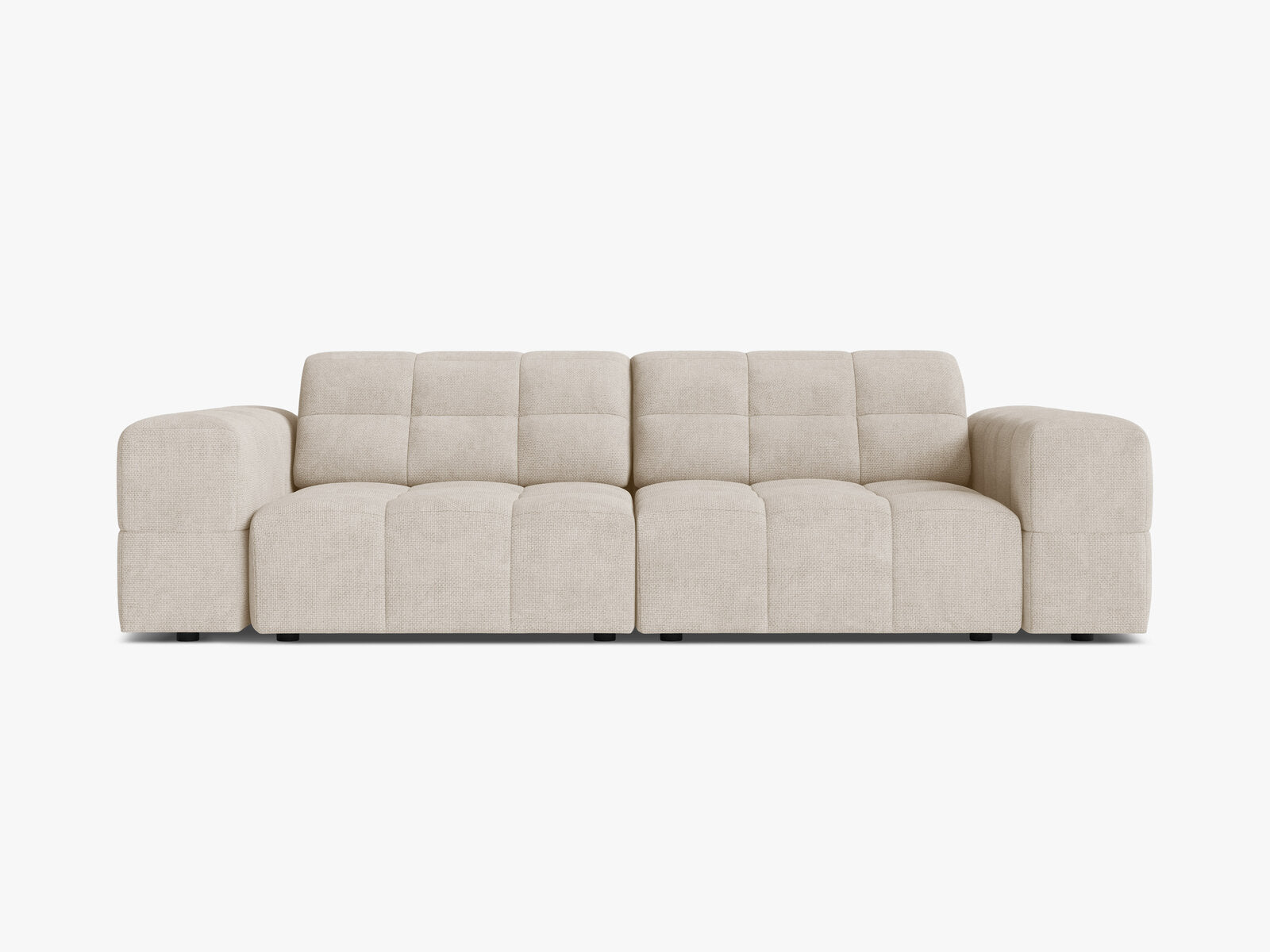 Micadoni Sofa Jennifer 3-Sitzer Chenille Eden Helles Beige