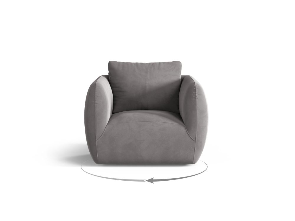 Cosmopolitan Design Sessel Nimes Samt Casino Grau