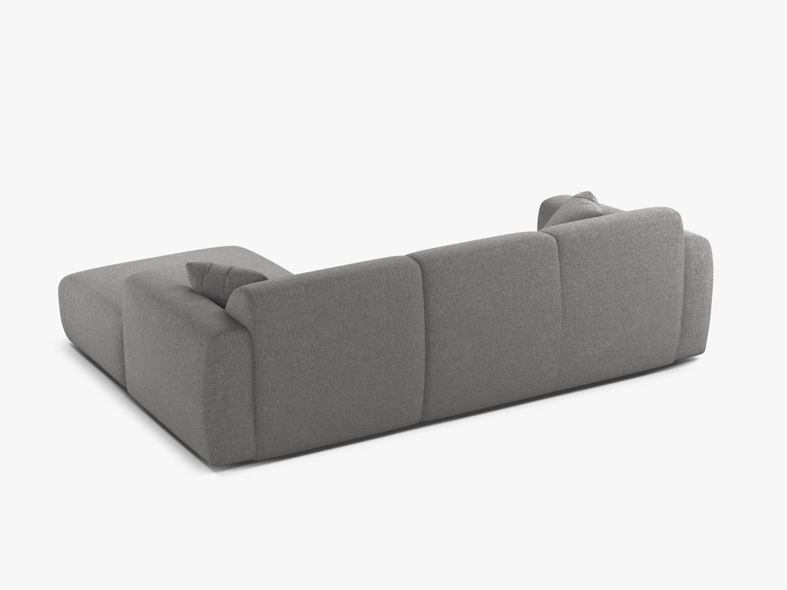 Micadoni Ecksofa Molino 4-Sitzer Rechts Chenille Eden Hellgrau