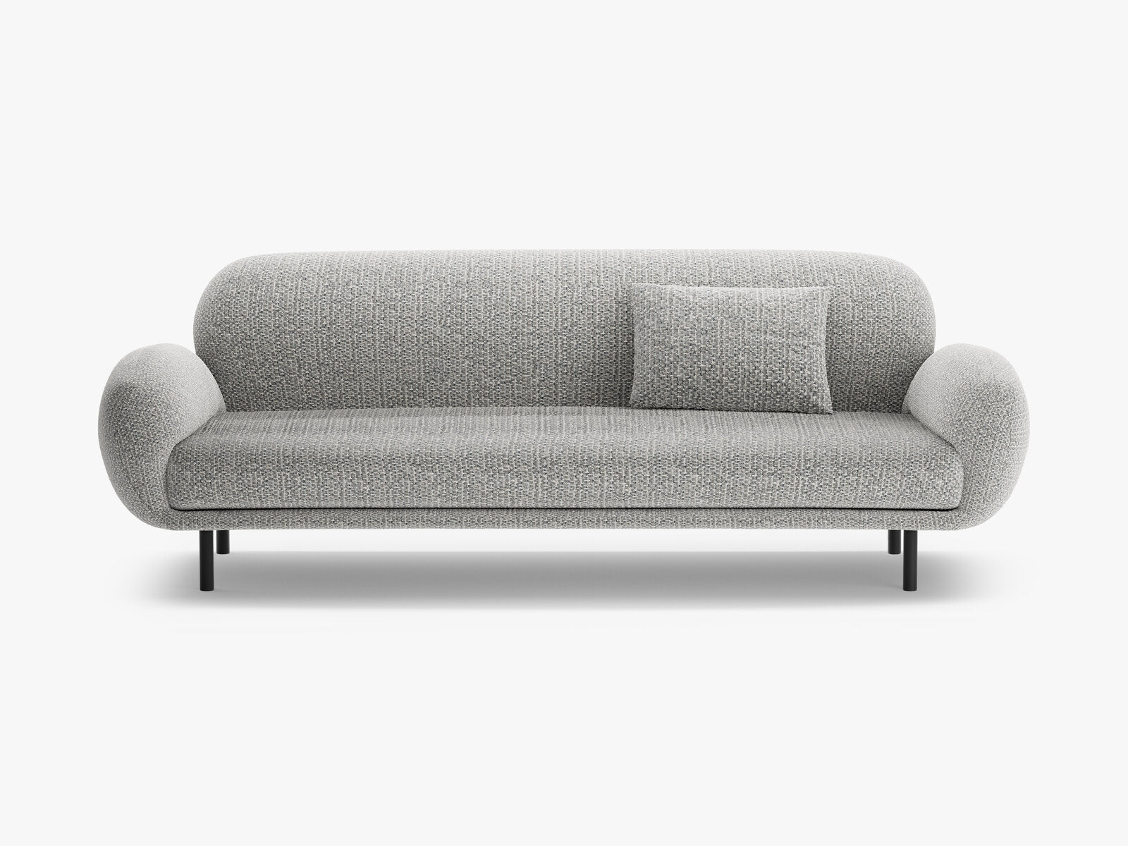 Micadoni Sofa Poppy 3-Sitzer Chenille Silencio Grau
