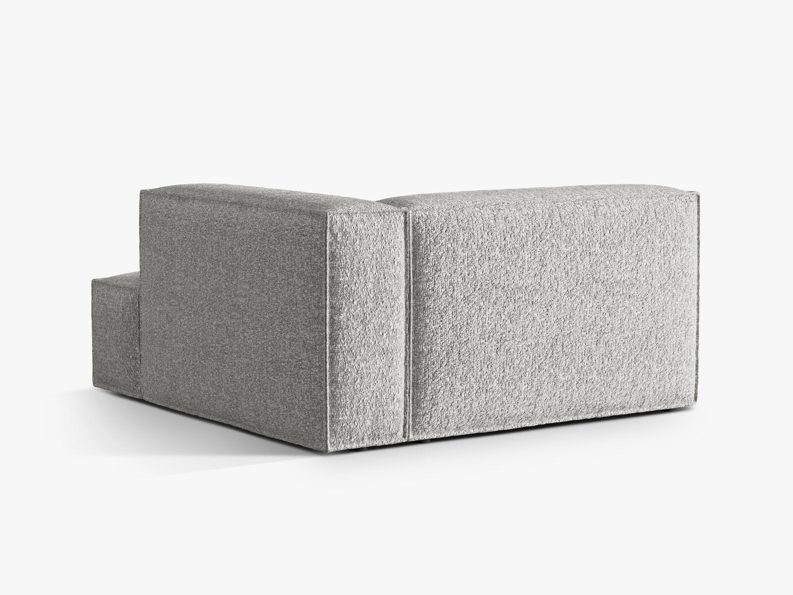 Micadoni Recamiere Nuria Groß 1-Sitzer Rechts Boucle Silber