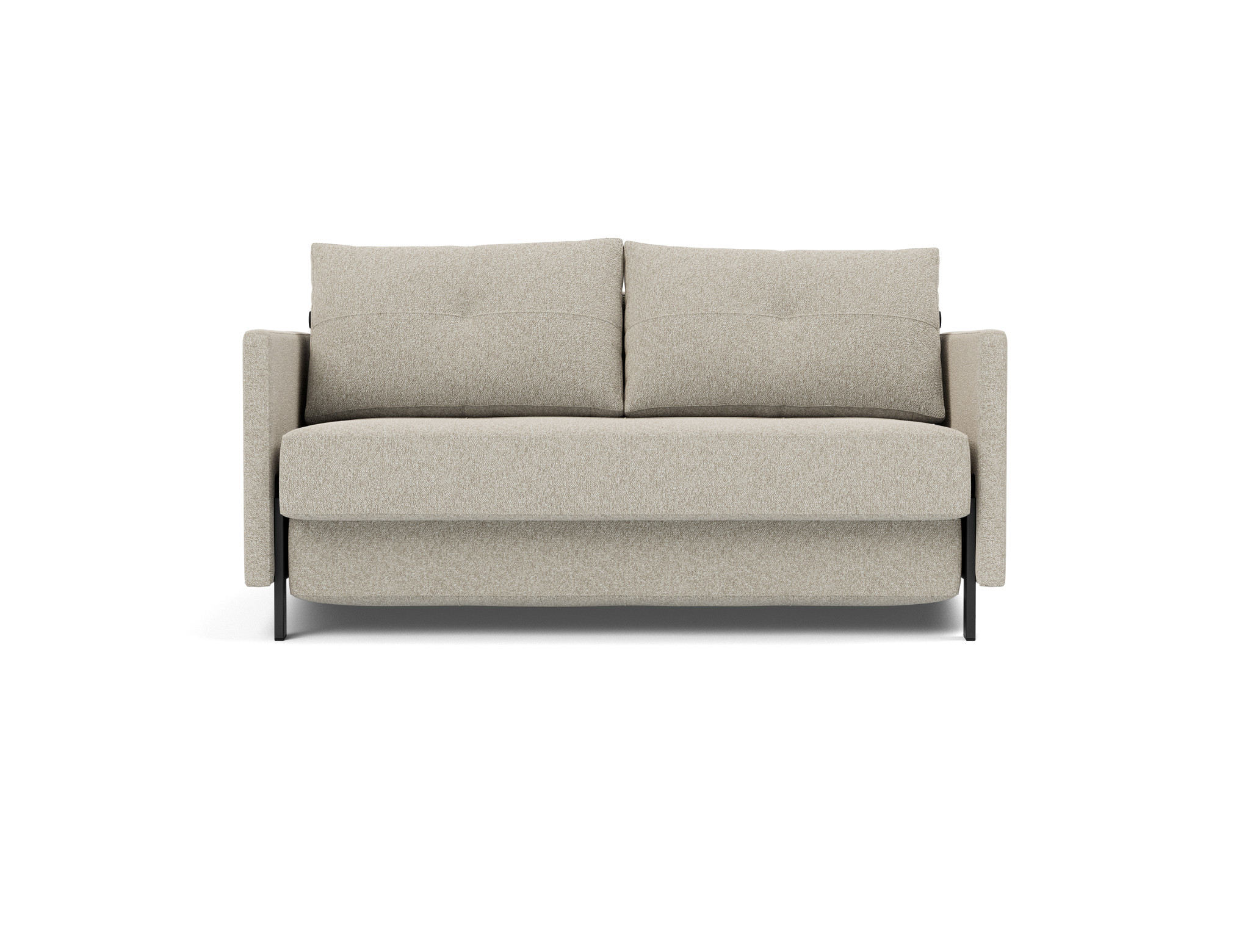 Schlafsofa Cubed mit Armlehnen 140 Boucle Skandi 539-Beige