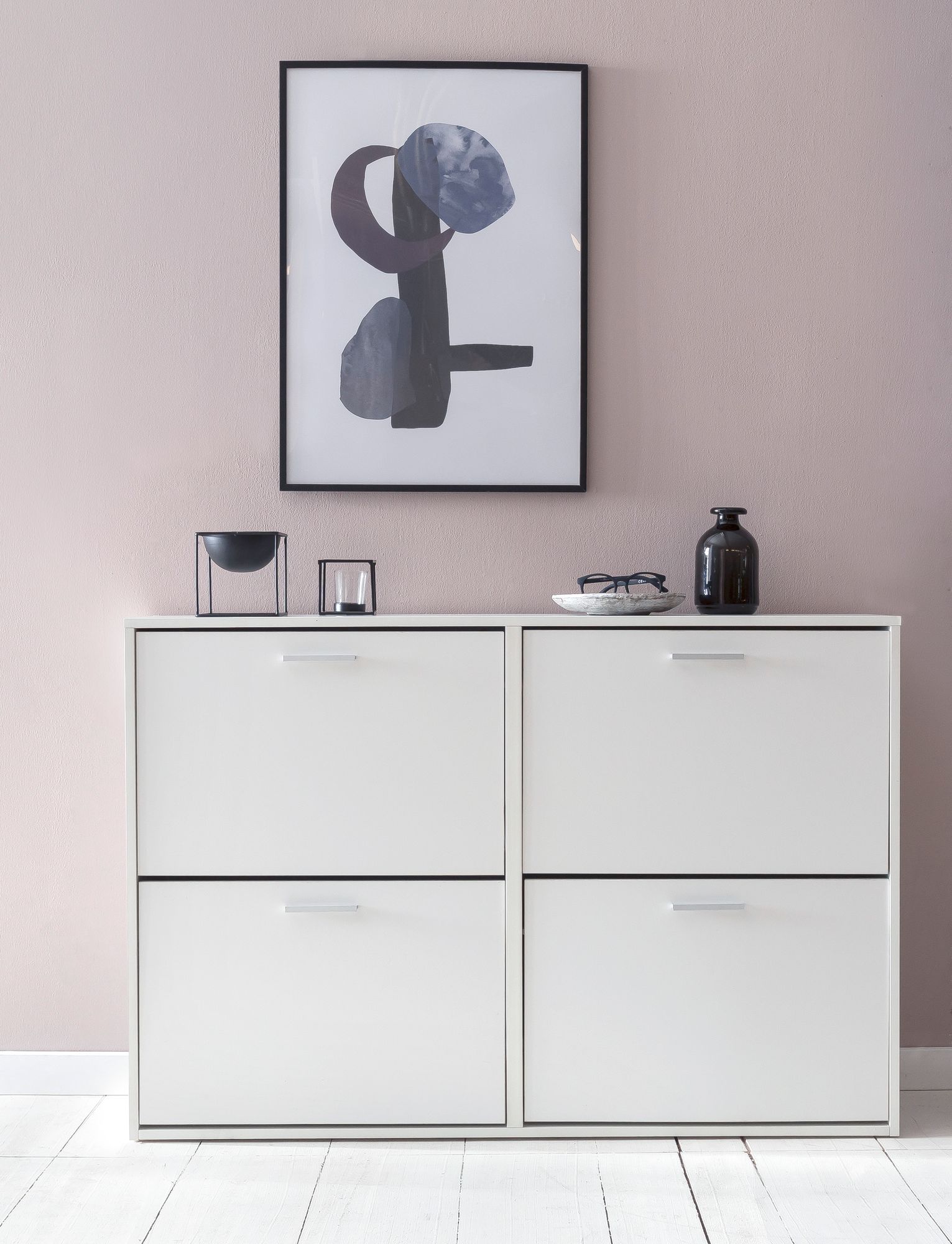 Schuhschrank Volda Weiß 120 × 24 × 81 cm