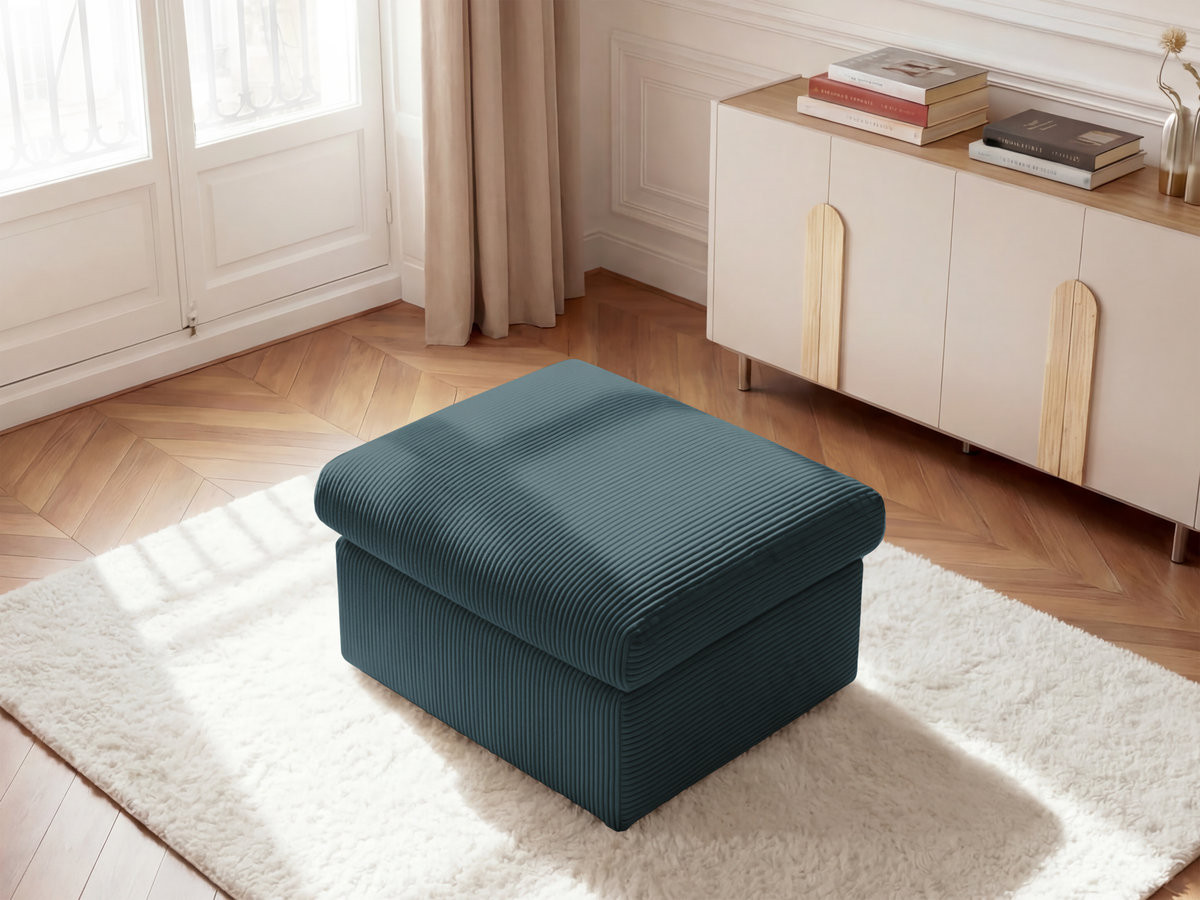 Bobochic Enore Pouf Cordsamt Dunkelblau