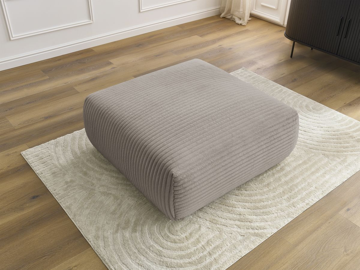 Bobochic Lucien Pouf Breitcord weich Taupe