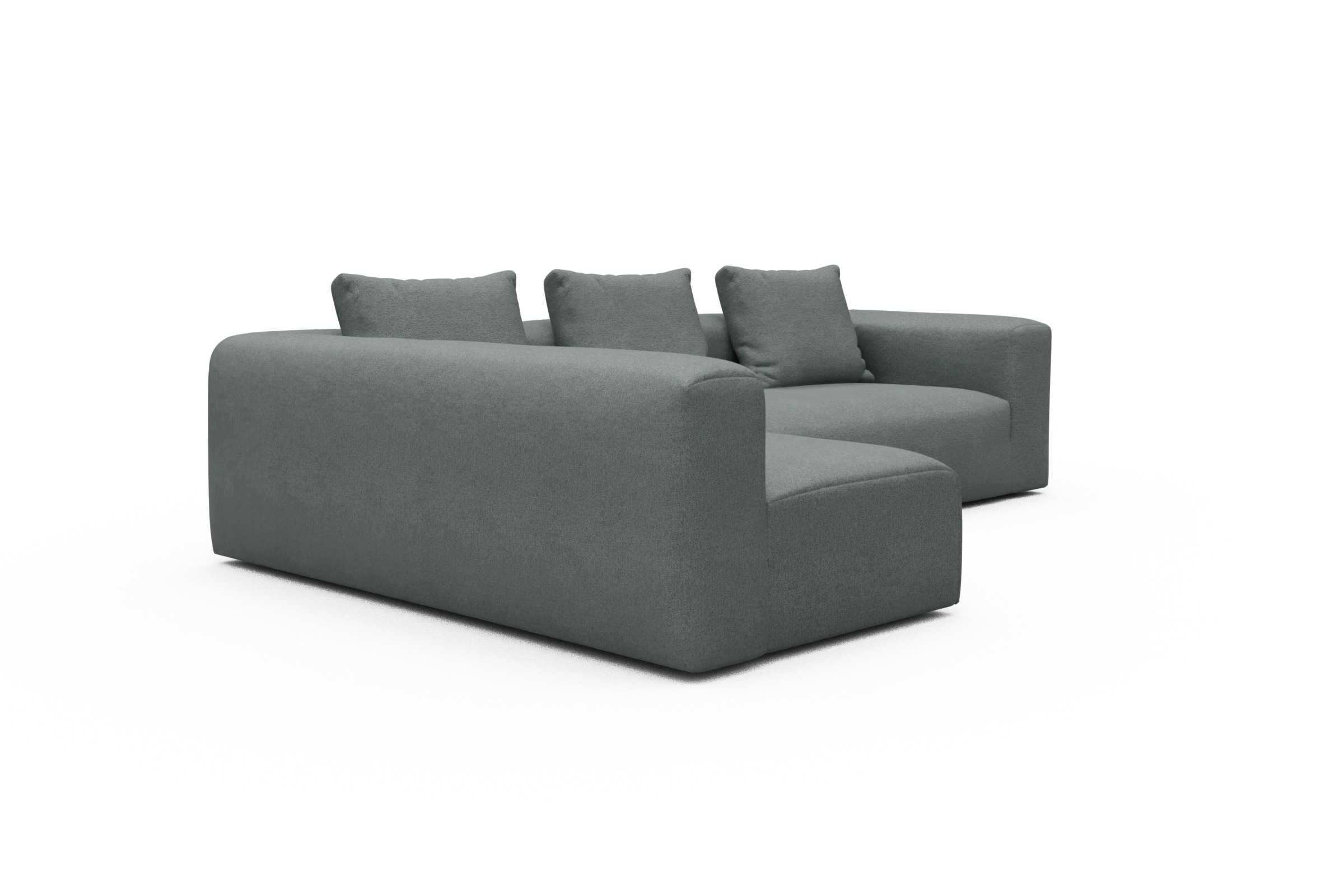 Ecksofa Fred 2x 2,5-Sitzer links offen Denari-Soft-Grey