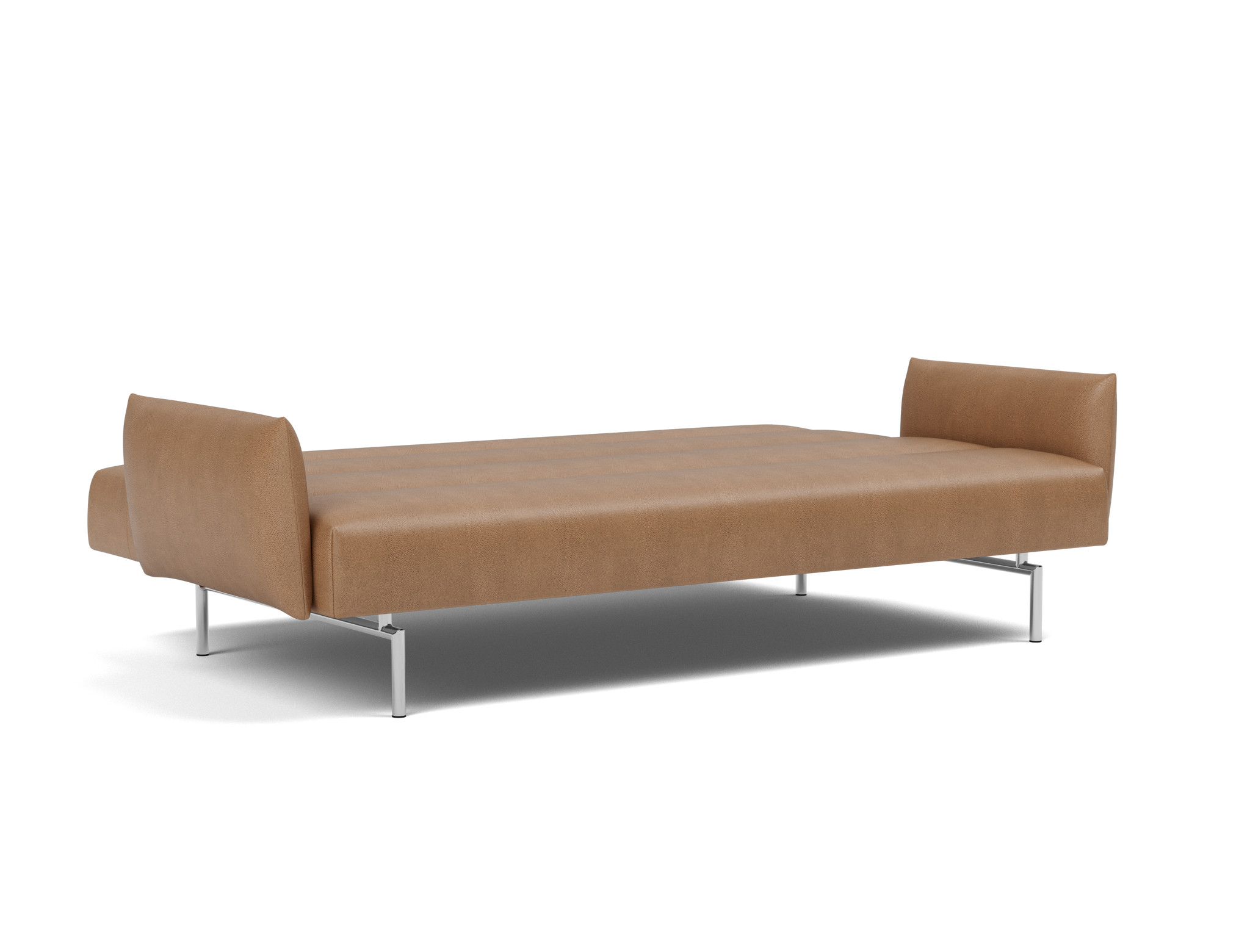 Schlafsofa Jillis mit Armlehnen Lederoptik Faunal 551-Brown