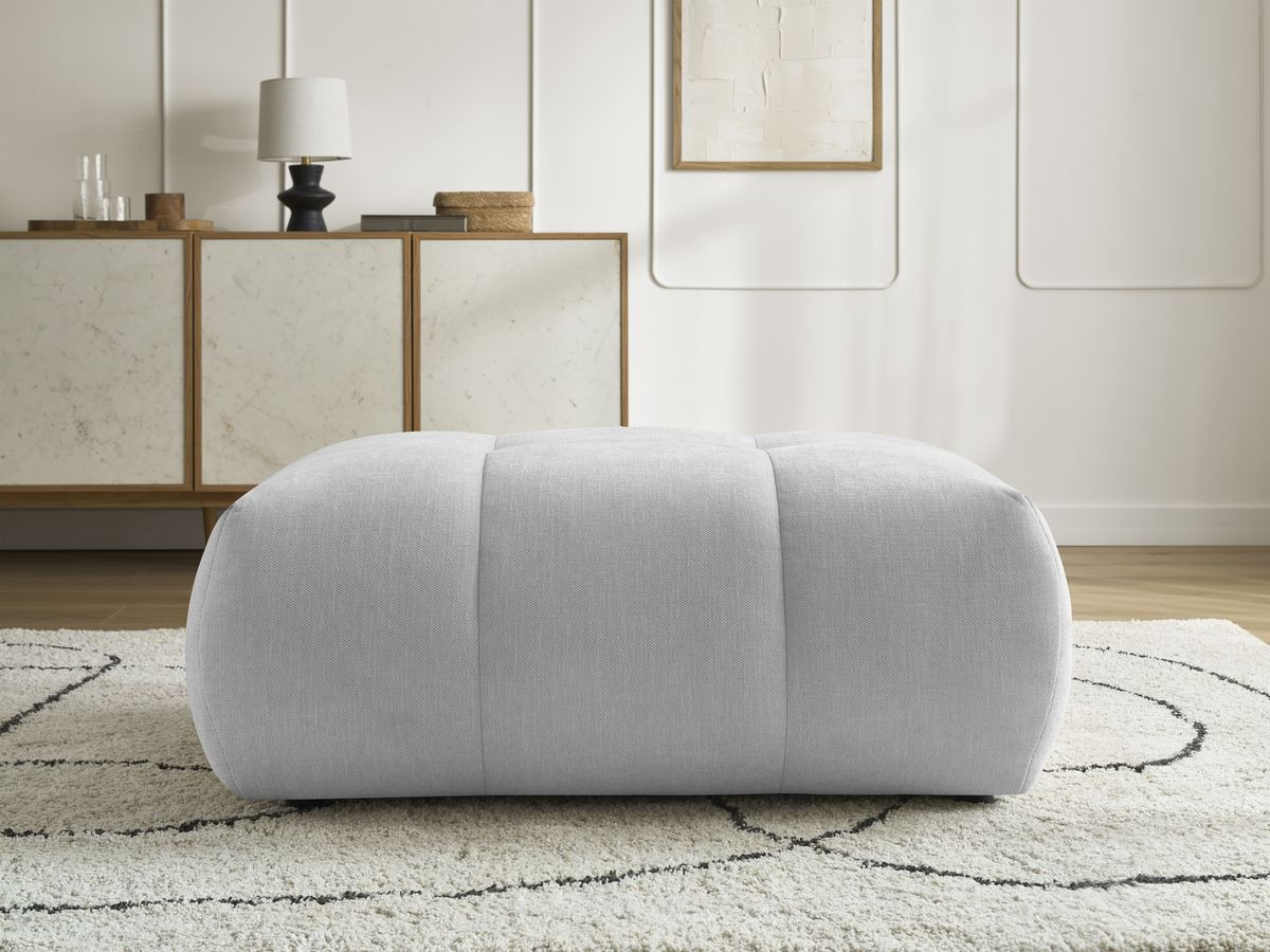 Bobochic Fuji Pouf Stoff Hellgrau