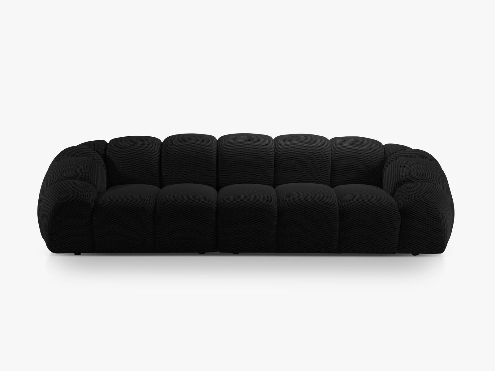 Micadoni Sofa Diana 4-Sitzer 3D-Stoff Schwarz