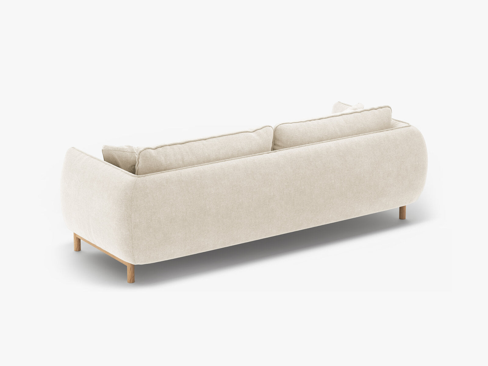 Micadoni Ada Sofa 3-Sitzer Strukturierter Stoff Wind Elfenbein