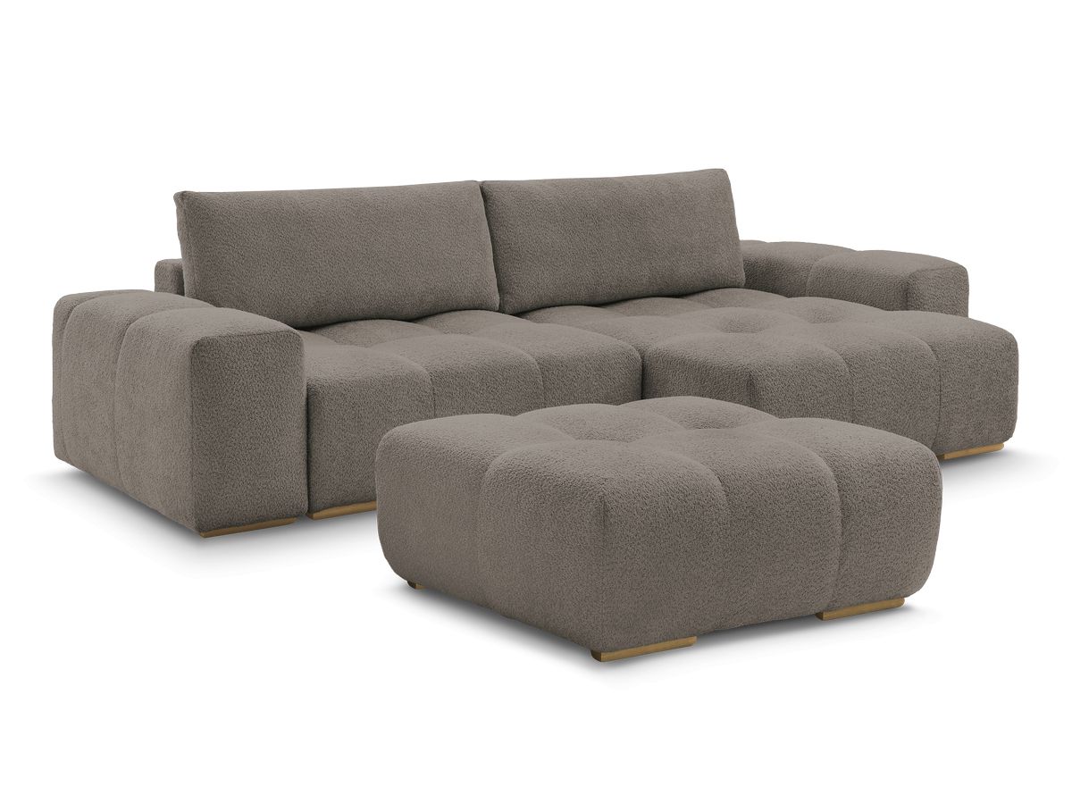 Bouclé-Stoff · Braun