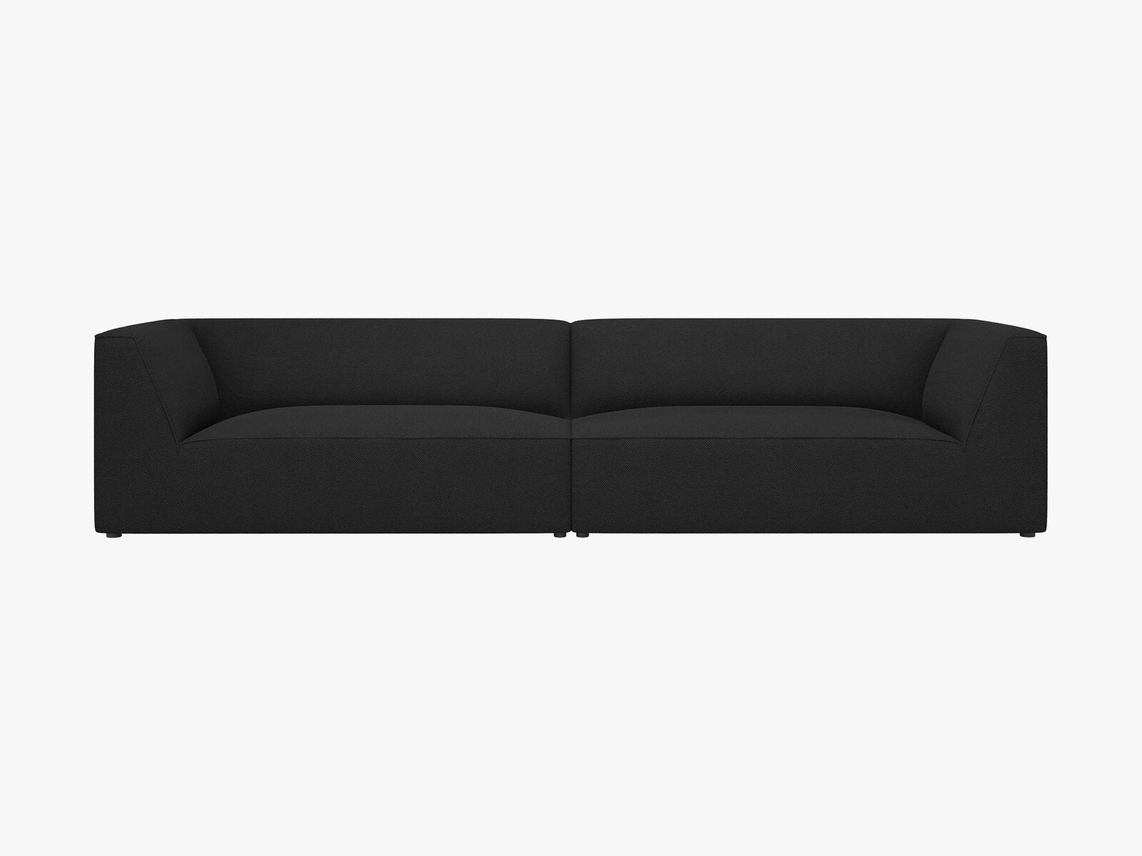 Micadoni Sofa Ruby 4-Sitzer Strukturierter Stoff Ottawa Schwarz