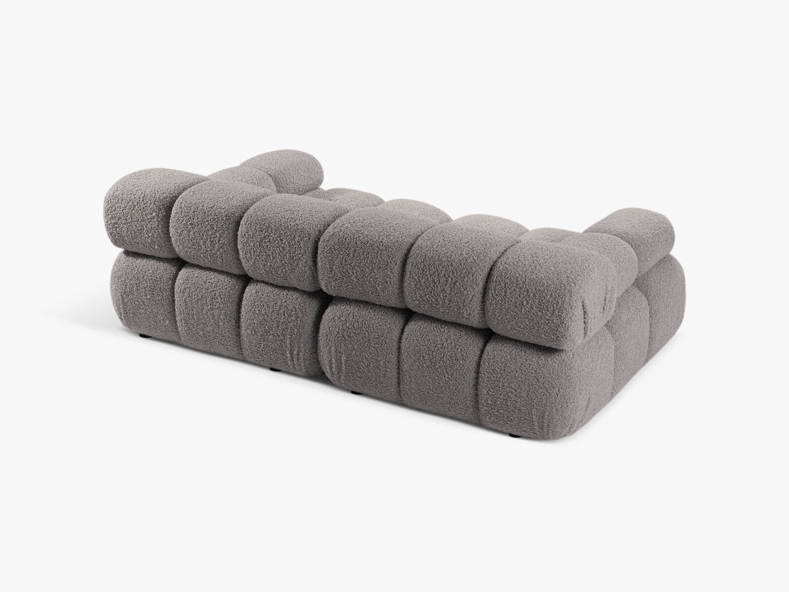 Micadoni Modulares Sofa Bellis 2-Sitzer Boucle Rolf Hellgrau