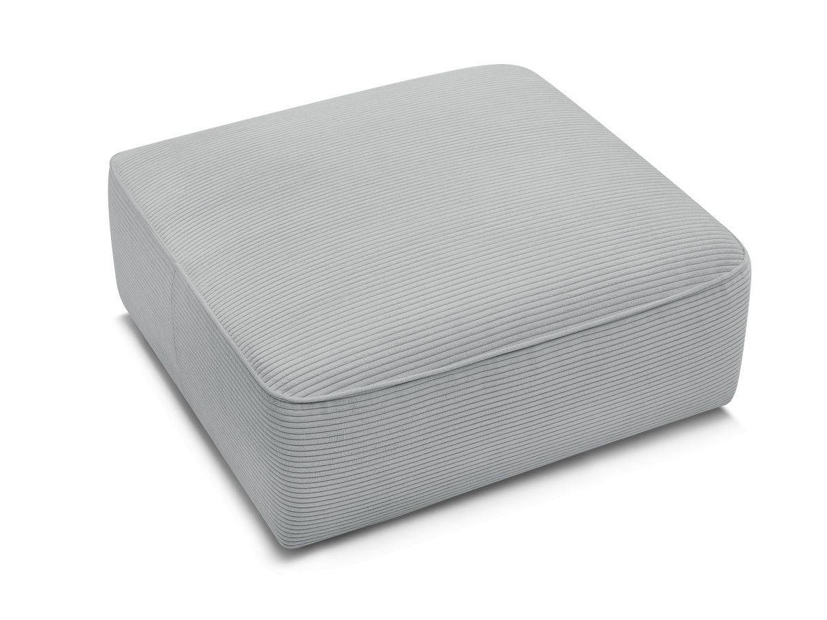 Bobochic Leopold Pouf Cordsamt Hellgrau