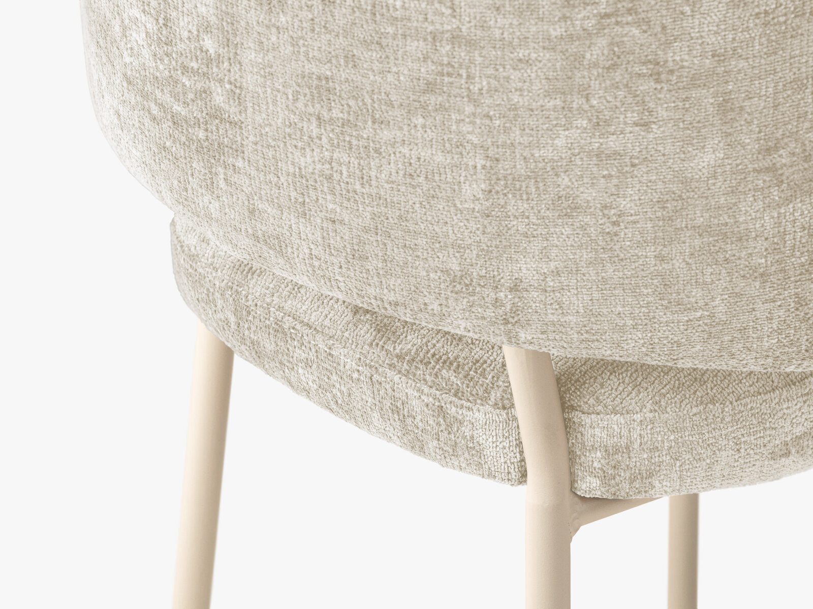 Micadoni Stuhl Dora Chenille Perfect Harmony Helles Beige Creme