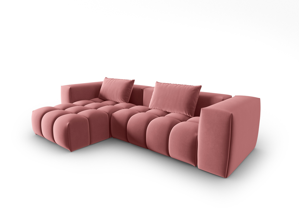 Cosmopolitan Design Ecksofa Verona 3-Sitzer Samt Casino Flamingo Links